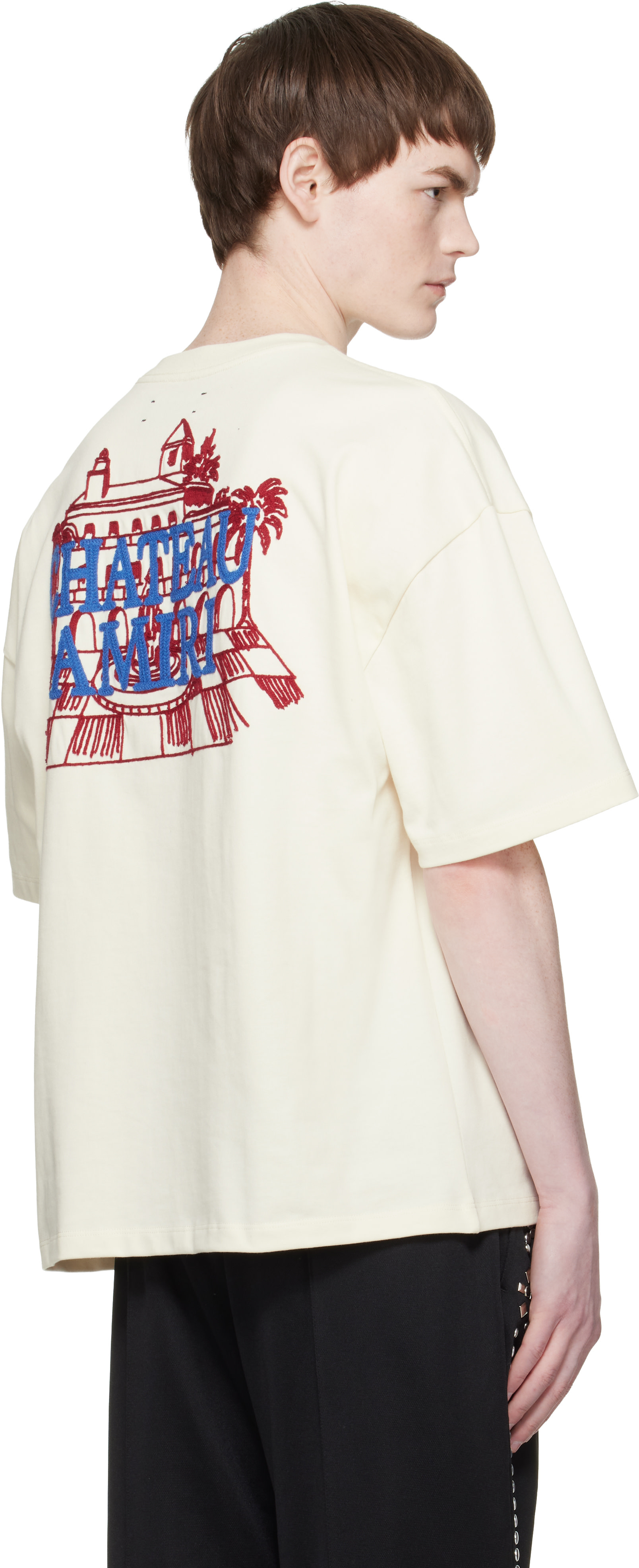 AMIRI: ホワイト 'Chateau Amiri' オーバーサイズ Tシャツ | SSENSE 日本