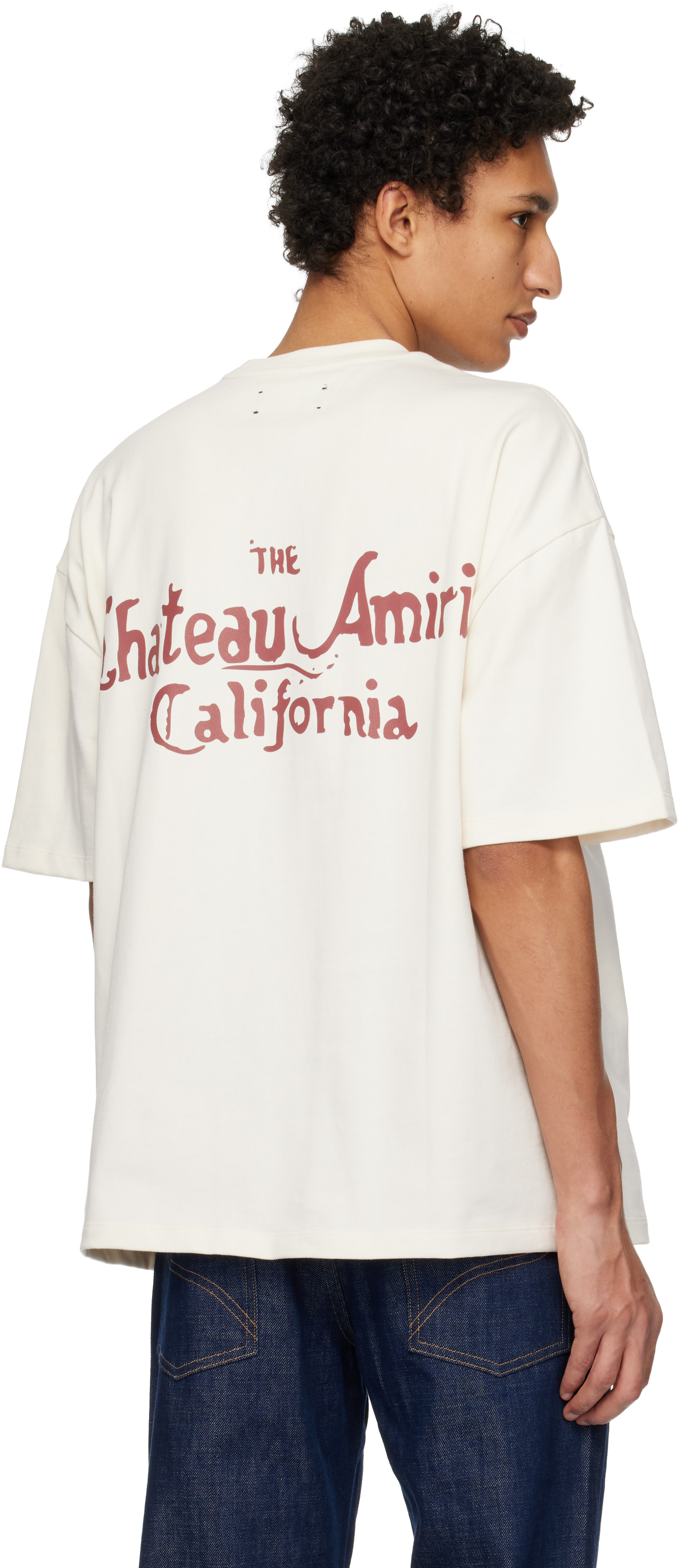 AMIRI: オフホワイト MA Chateau オーバーサイズ Tシャツ | SSENSE 日本