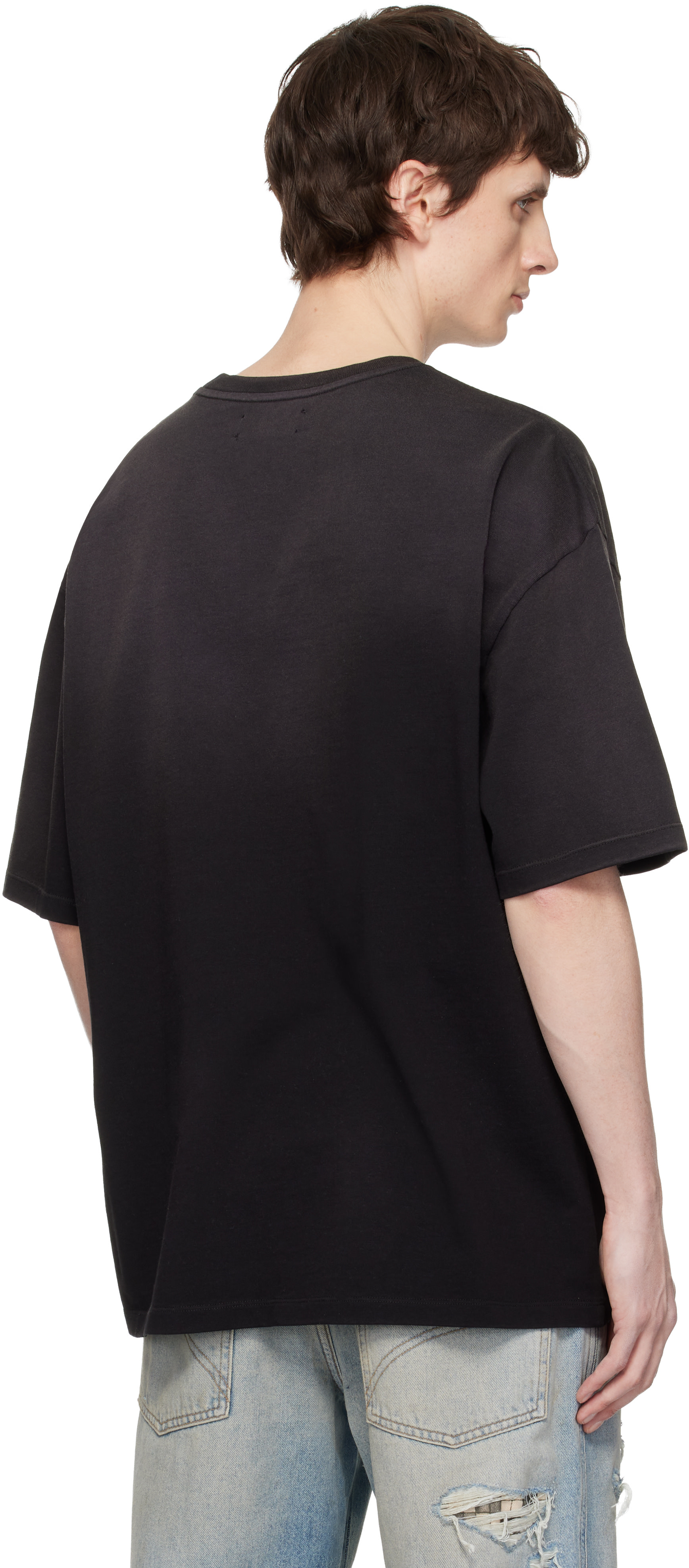 AMIRI: ブラック 'Amiri Ribbon' オーバーサイズ Tシャツ | SSENSE 日本