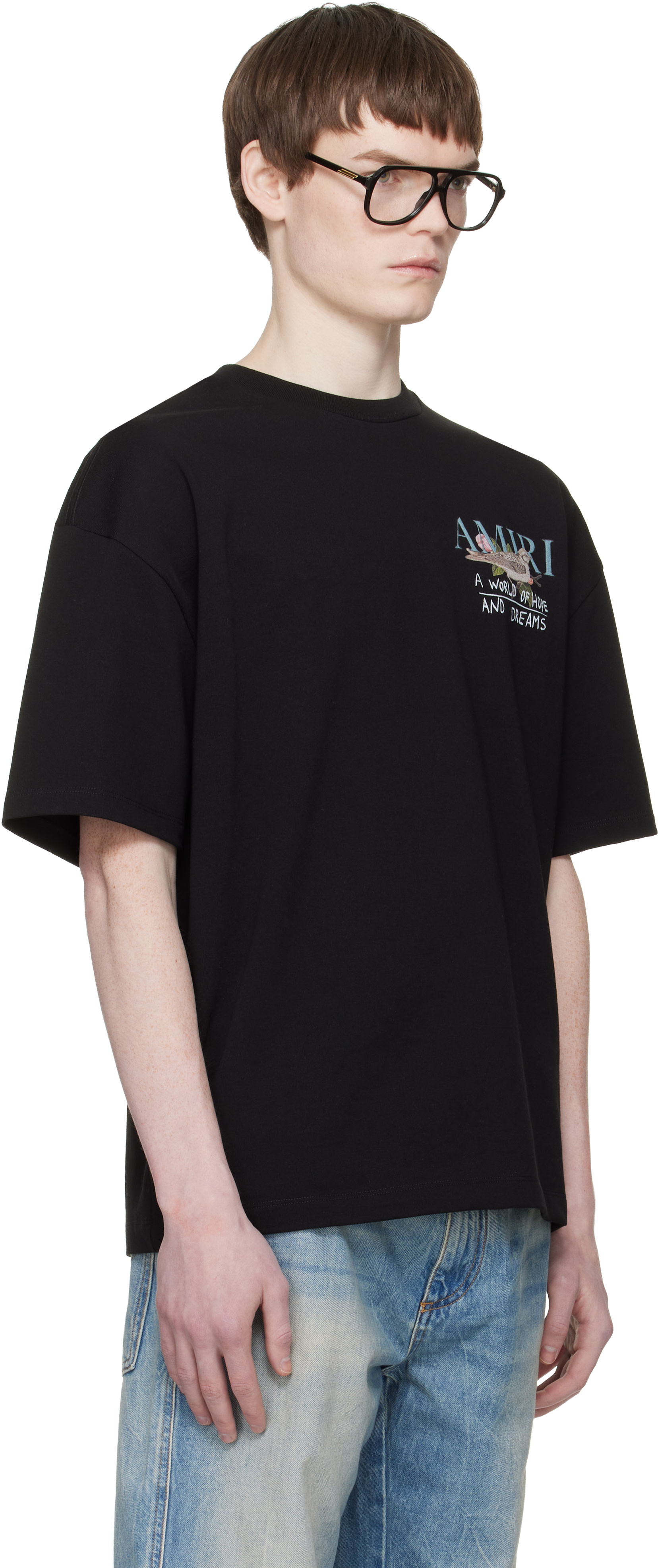 AMIRI: ブラック 'Hope And Dreams' Tシャツ | SSENSE 日本