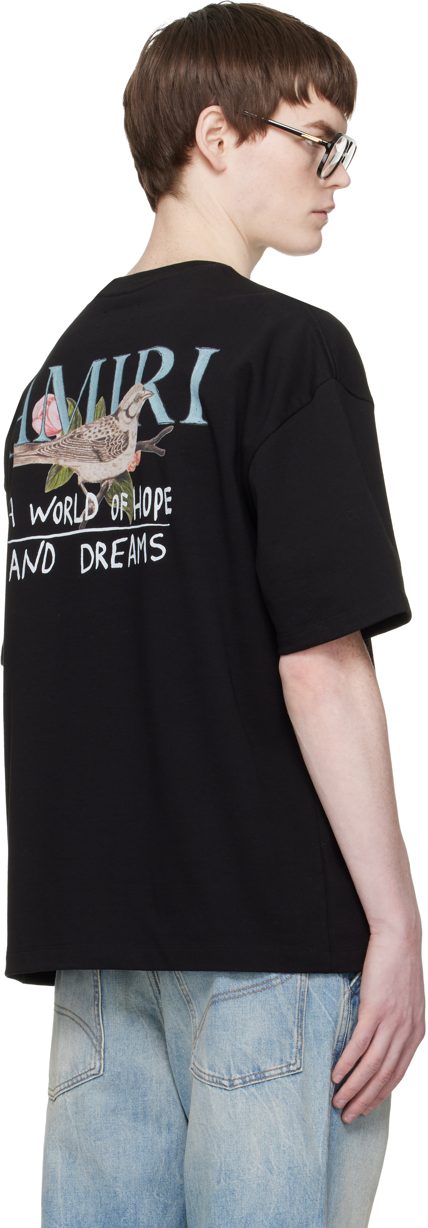 AMIRI: ブラック 'Hope And Dreams' Tシャツ | SSENSE 日本