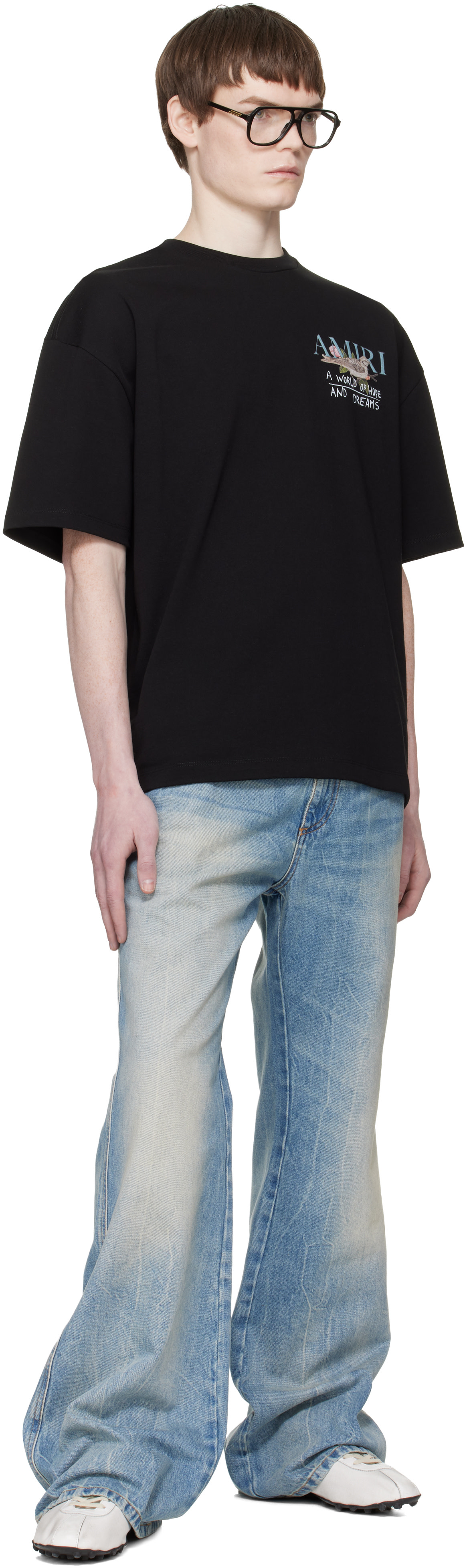 AMIRI: ブラック 'Hope And Dreams' Tシャツ | SSENSE 日本