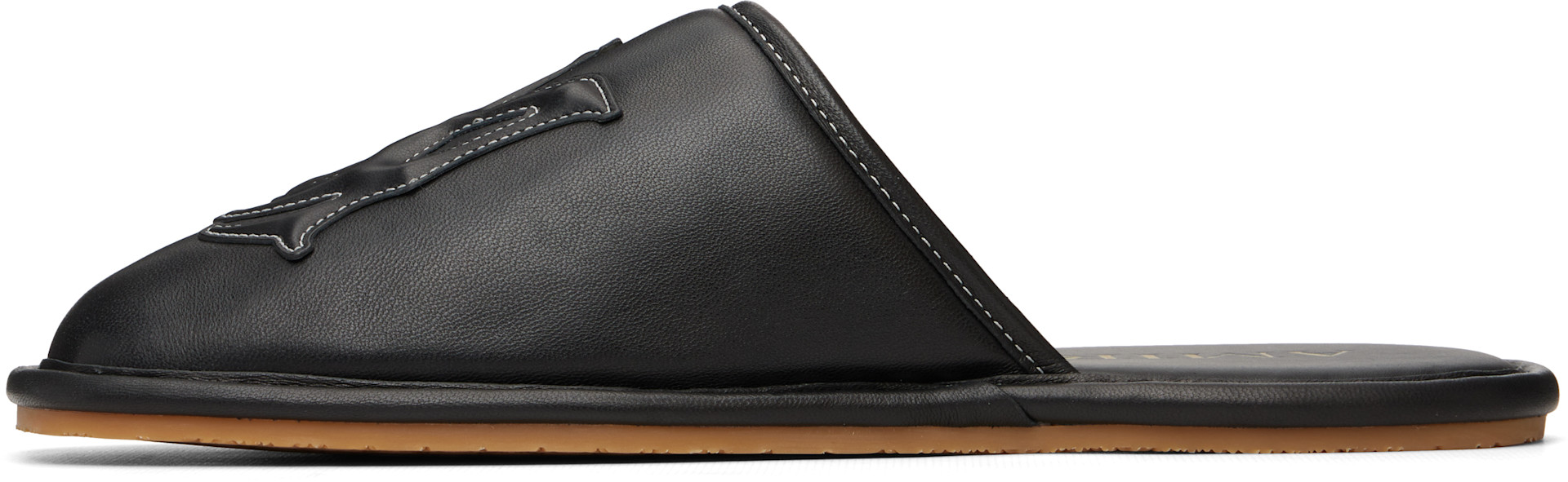 AMIRI - Chaussons noirs à monogramme
