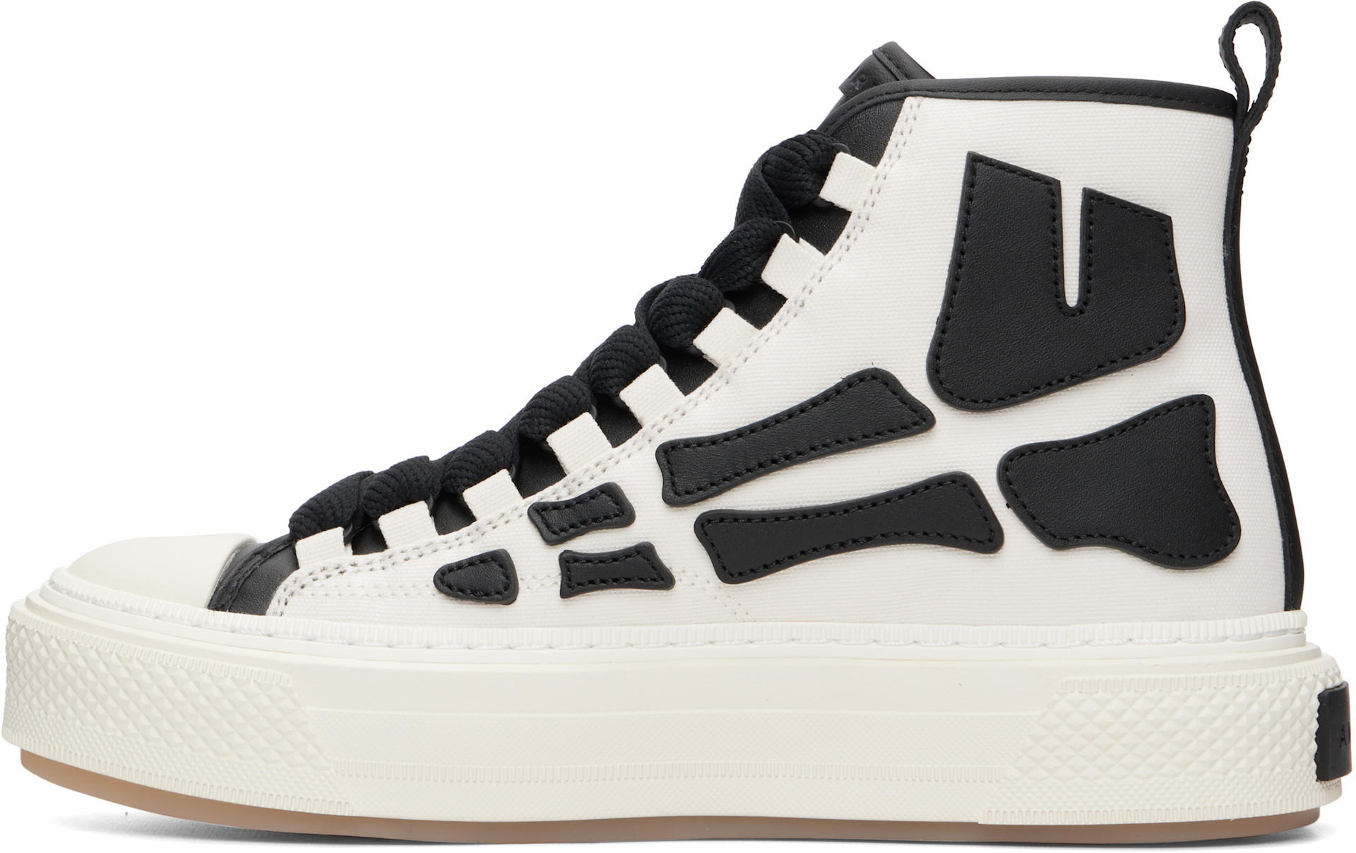 AMIRI: Black & White Skel Court Hi Sneakers | SSENSE
