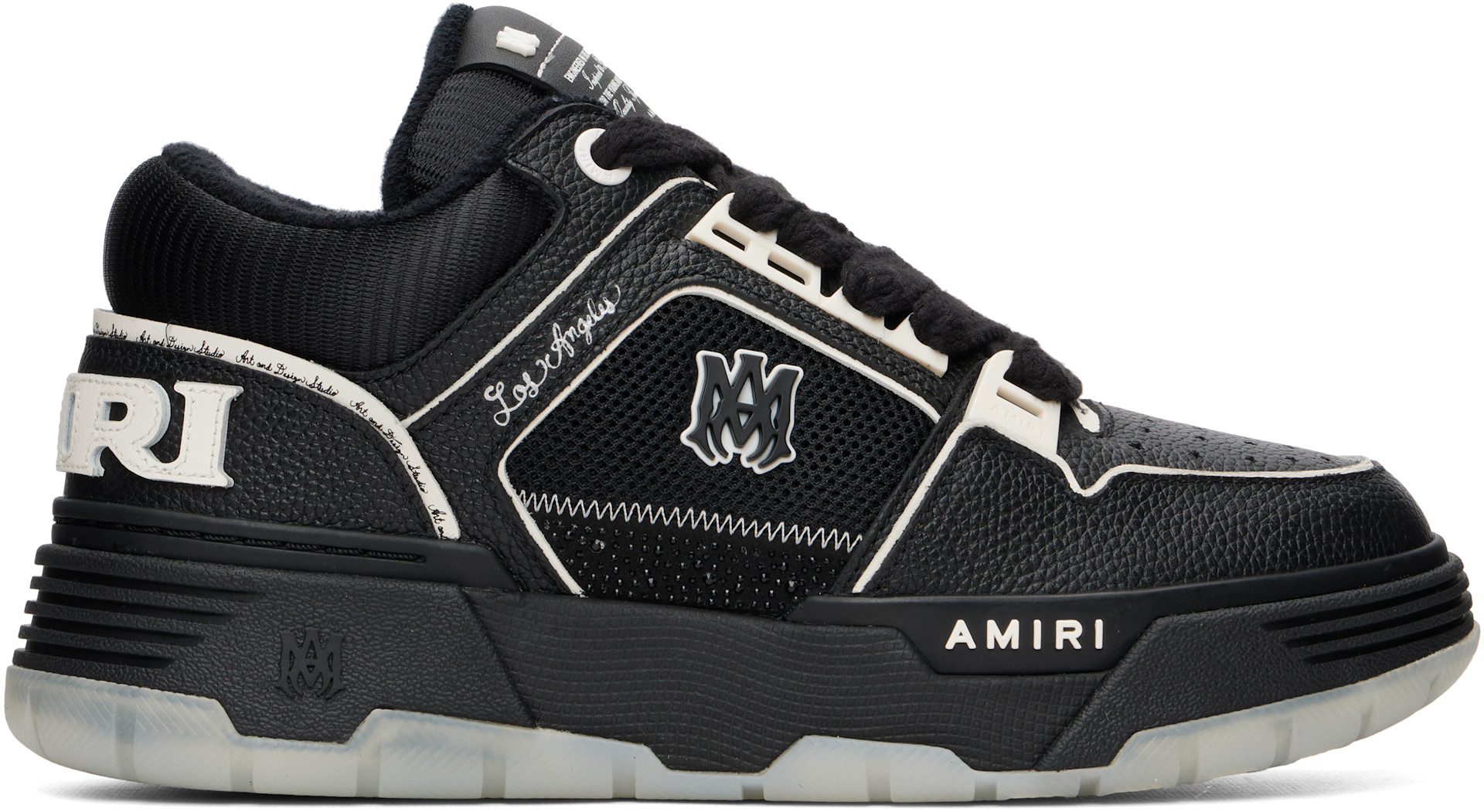 AMIRI MA-1 スニーカー ブラック/ホワイト AMIRI: ブラック MA-1 スニーカー | SSENSE 日本