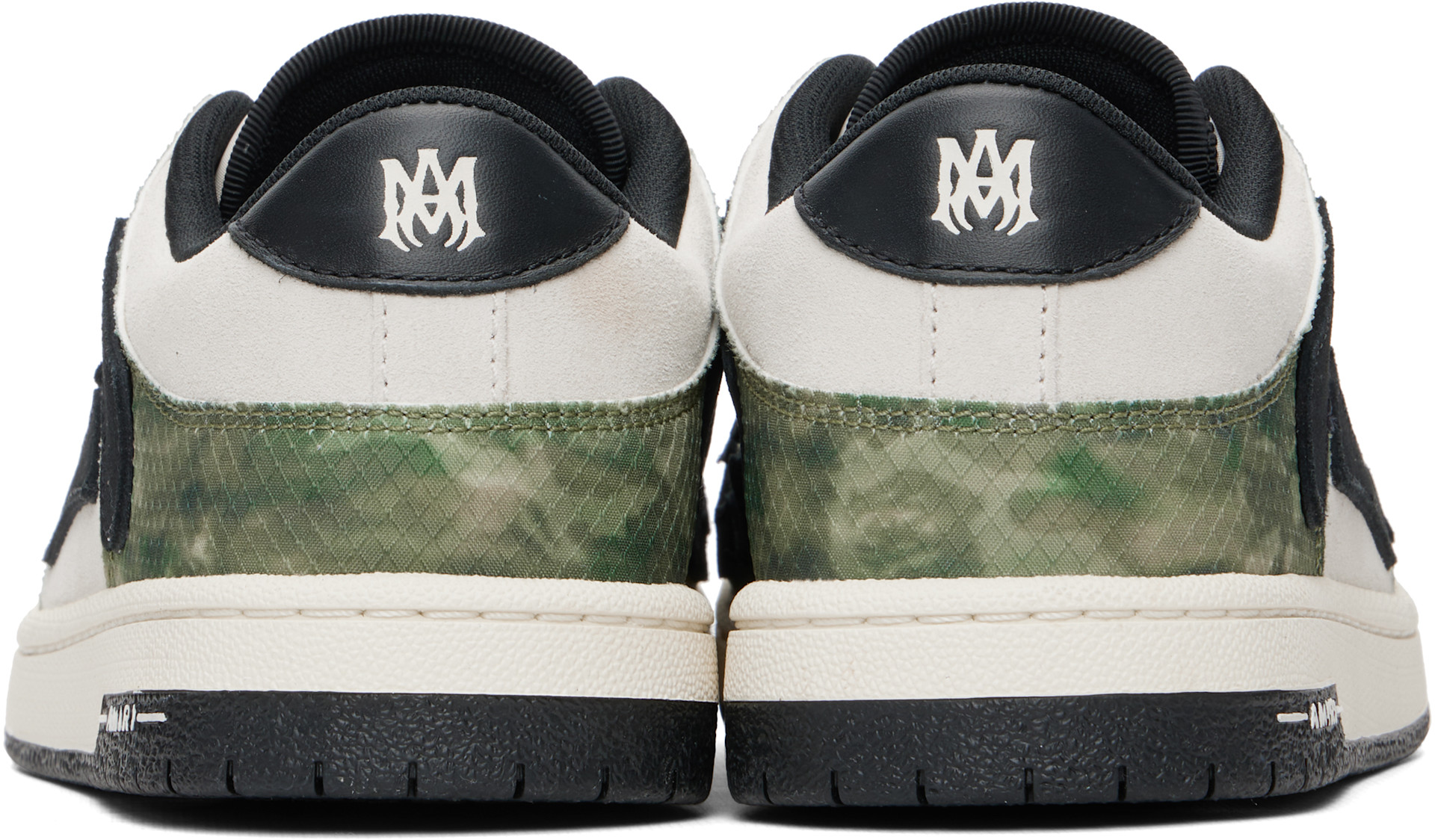 AMIRI - Khaki & Beige Camo Skel Top Low Sneakers