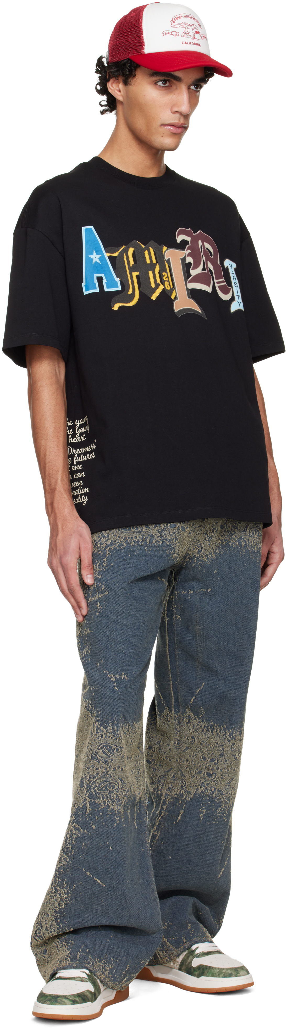 AMIRI - Khaki & Beige Camo Skel Top Low Sneakers