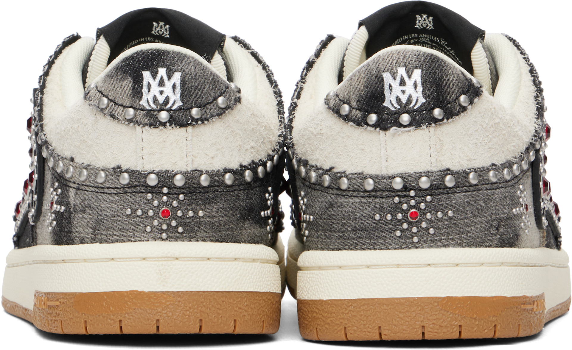 専用　AMIRI AMIRI: Black Stud Skel Top Low Sneakers | SSENSE