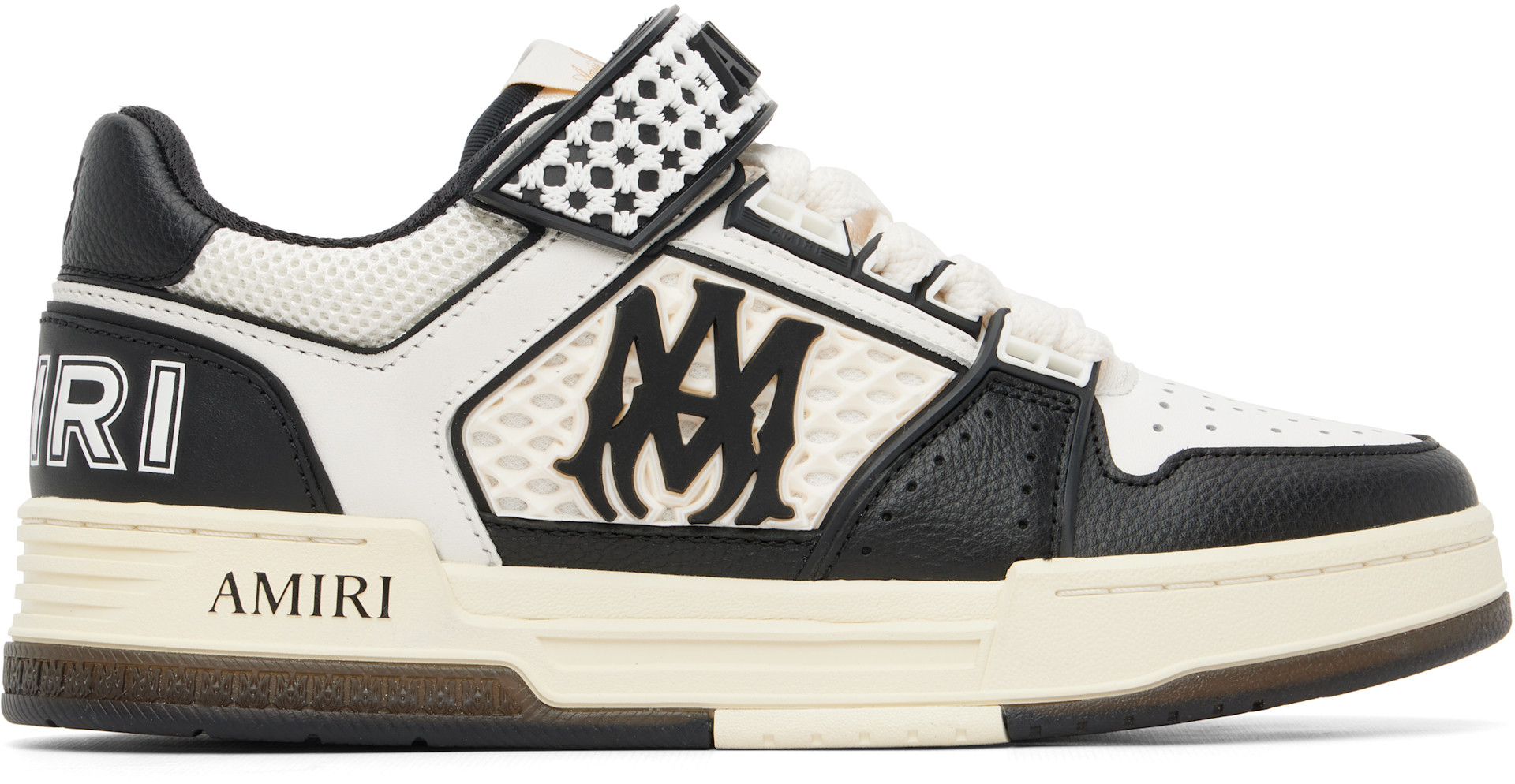 AMIRI - Baskets Skyline noir et blanc à monogrammes