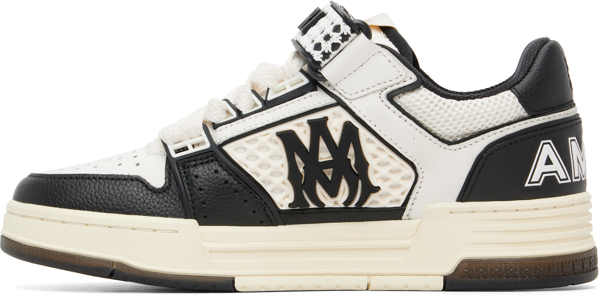 AMIRI - Baskets Skyline noir et blanc à monogrammes