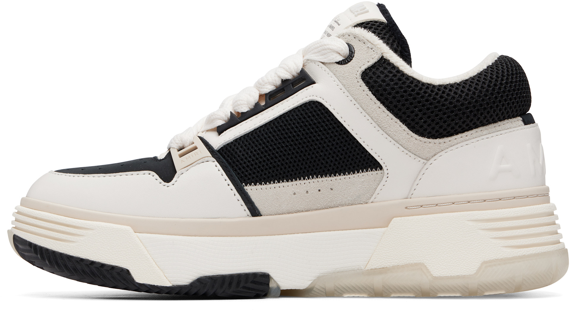 AMIRI: White & Black MA-1 Sneakers | SSENSE