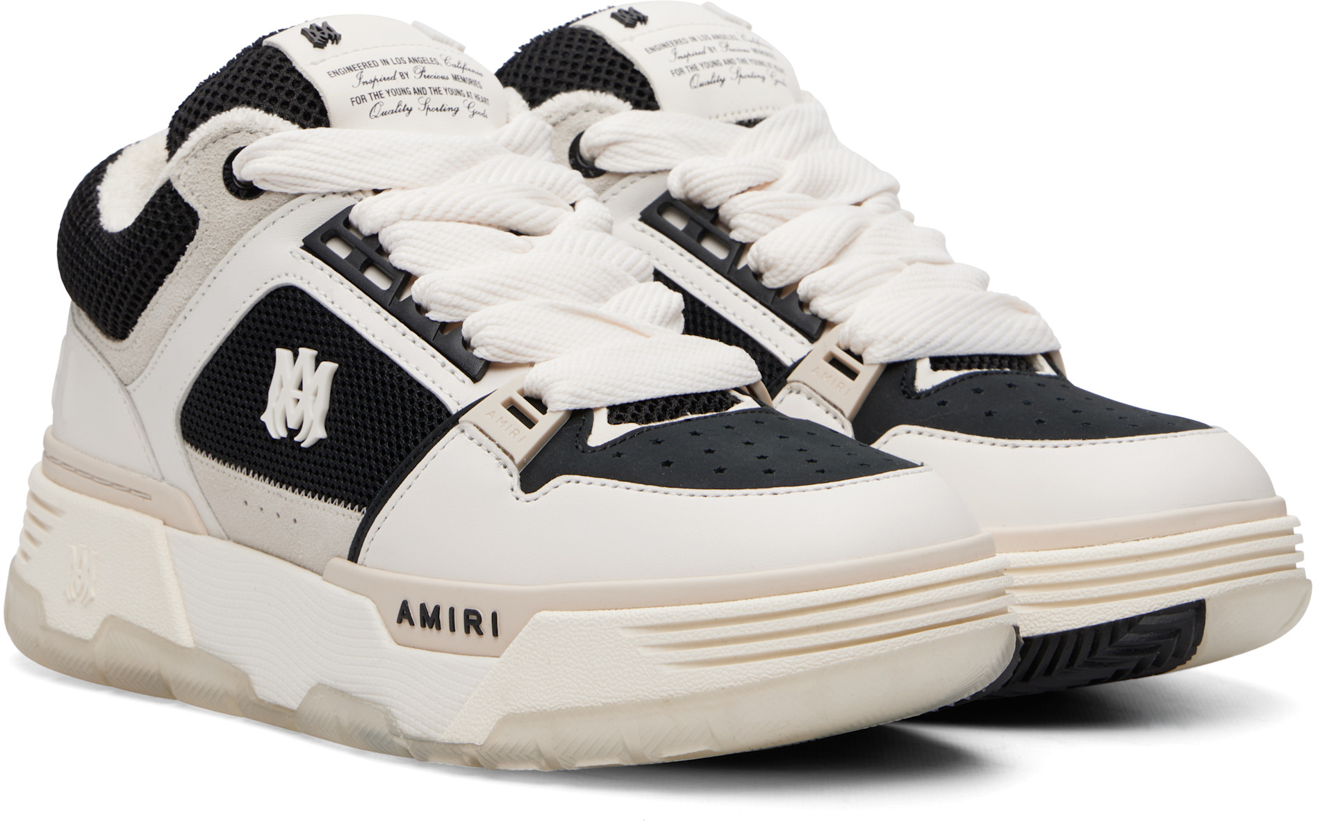 今週限定価格AMIRI MA-1 Low Top White/Black 43 AMIRI: White & Black MA-1 Sneakers | SSENSE