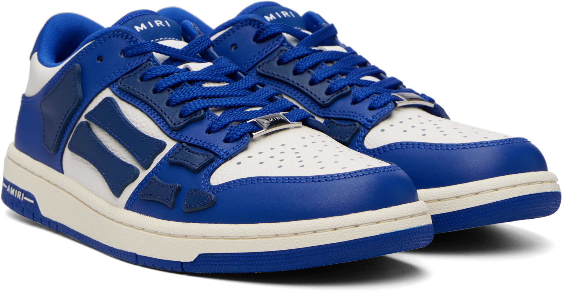 AMIRI: Navy & White Skel Top Low Sneakers | SSENSE