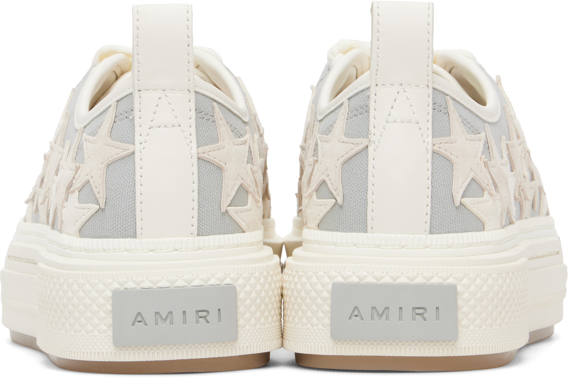 AMIRI: White & Grey Stars Court Low Sneakers | SSENSE
