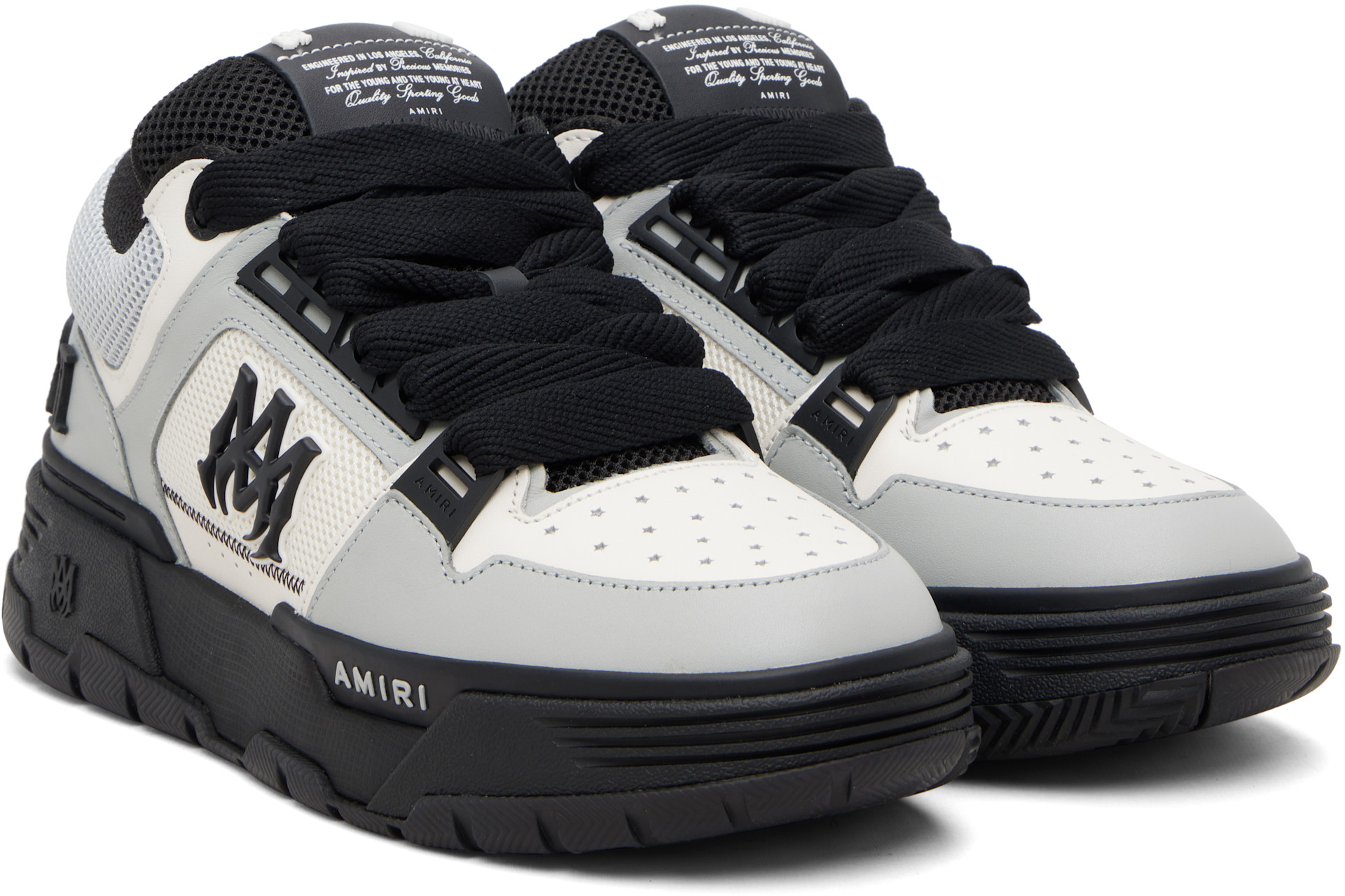 AMIRI - White & Gray MA Patch MA-1 Sneakers