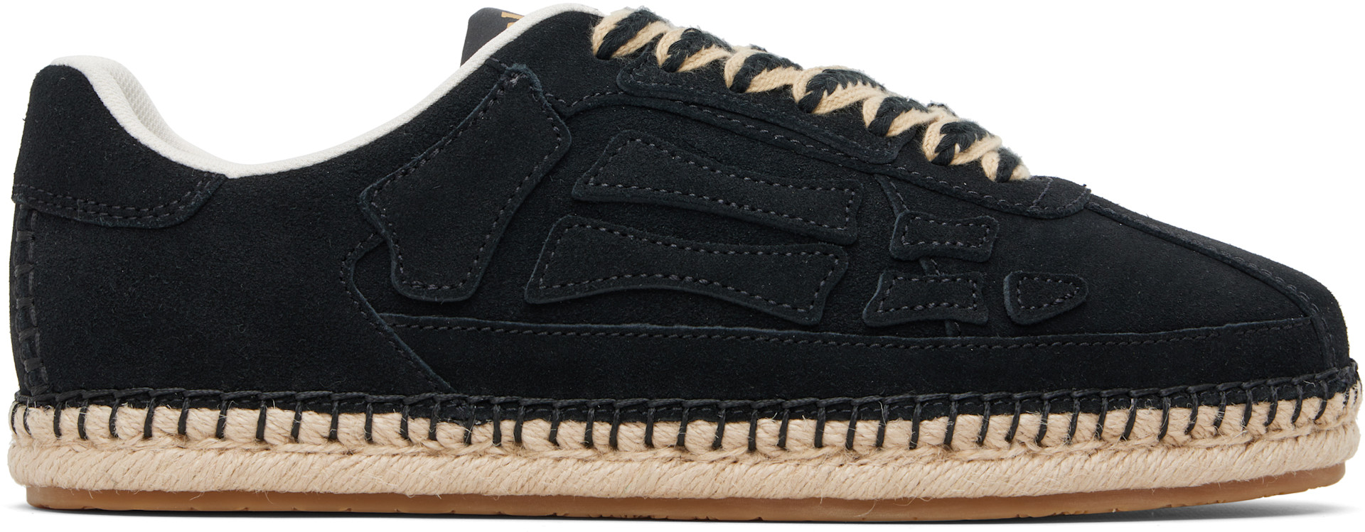 AMIRI - Espadrilles Pacific noires à appliqué d'os