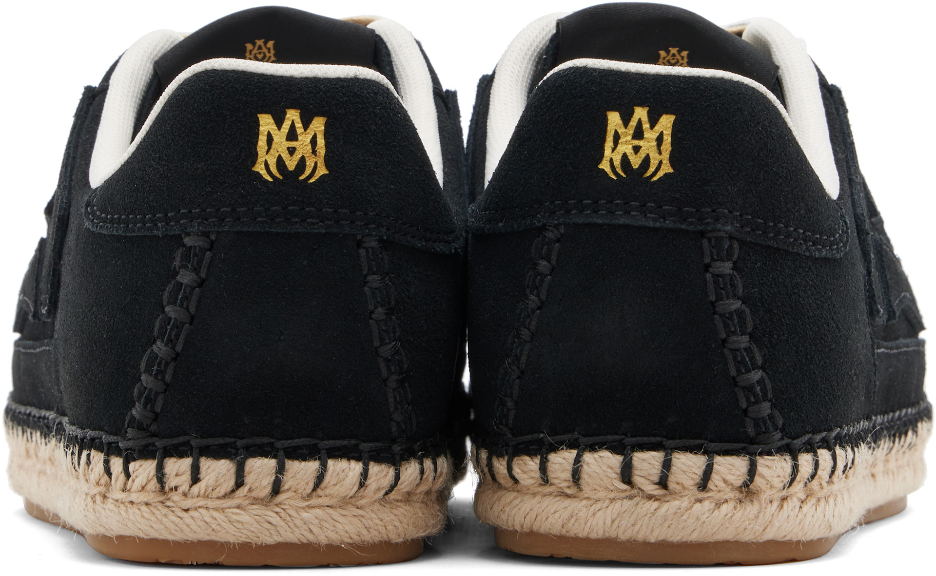 AMIRI - Espadrilles Pacific noires à appliqué d'os