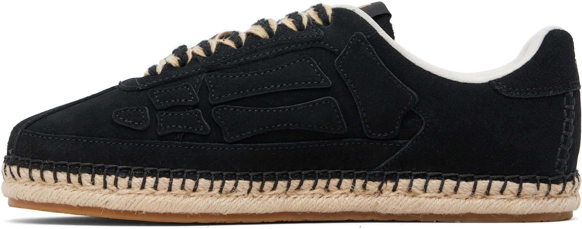 AMIRI - Espadrilles Pacific noires à appliqué d'os