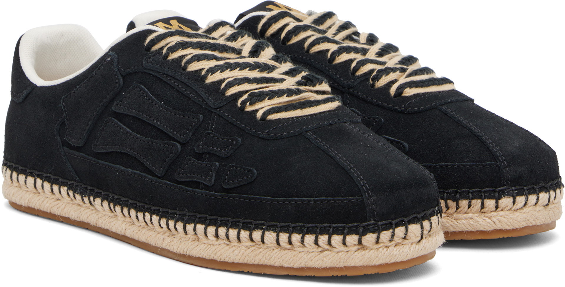 AMIRI - Espadrilles Pacific noires à appliqué d'os