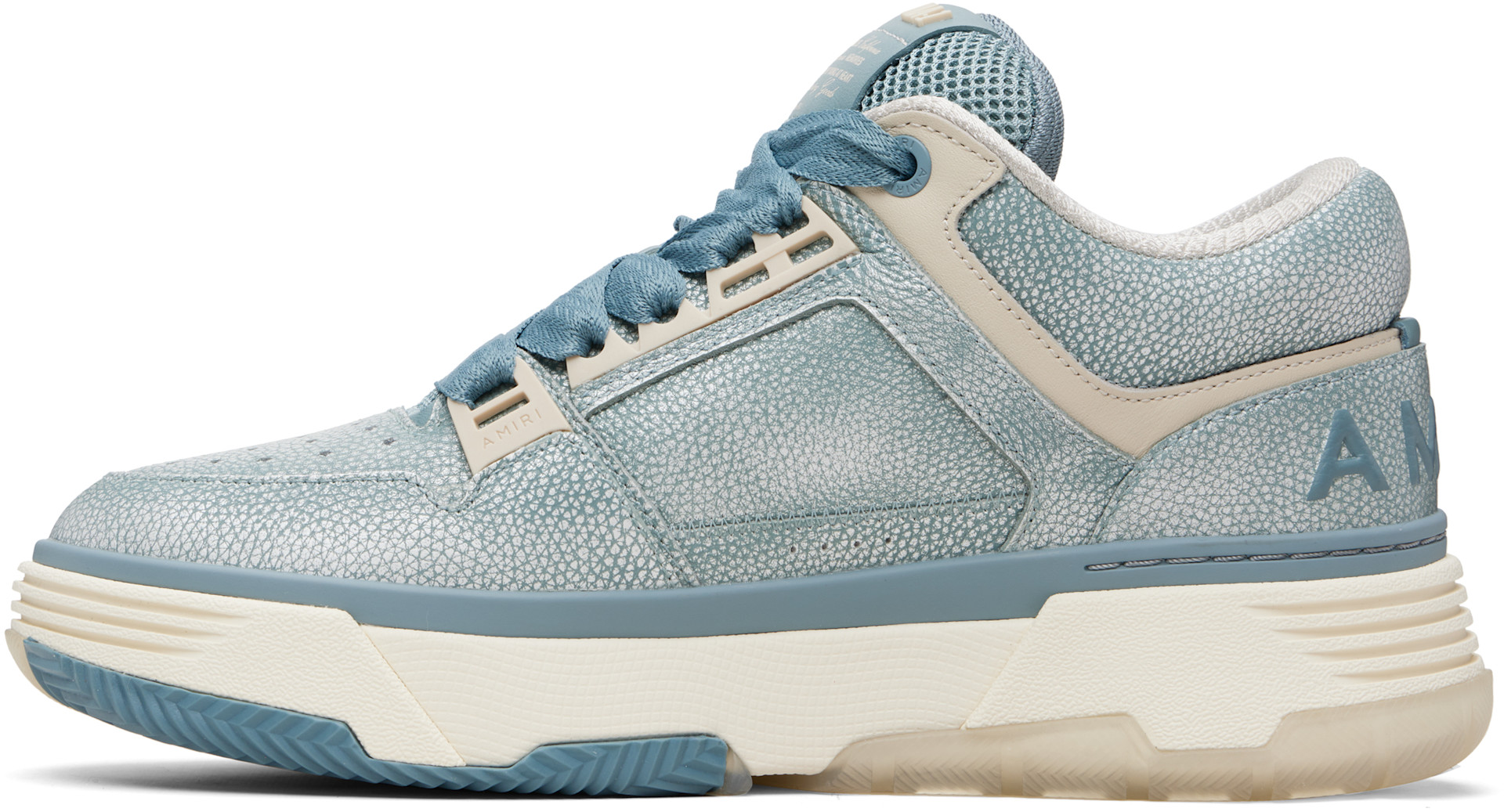 AMIRI - Blue Pebbled MA-1 Sneakers