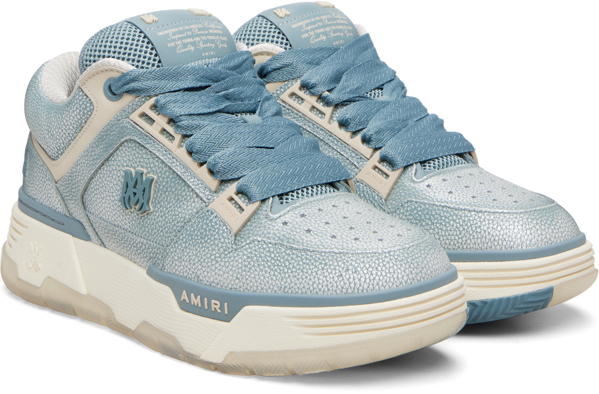 AMIRI - Blue Pebbled MA-1 Sneakers