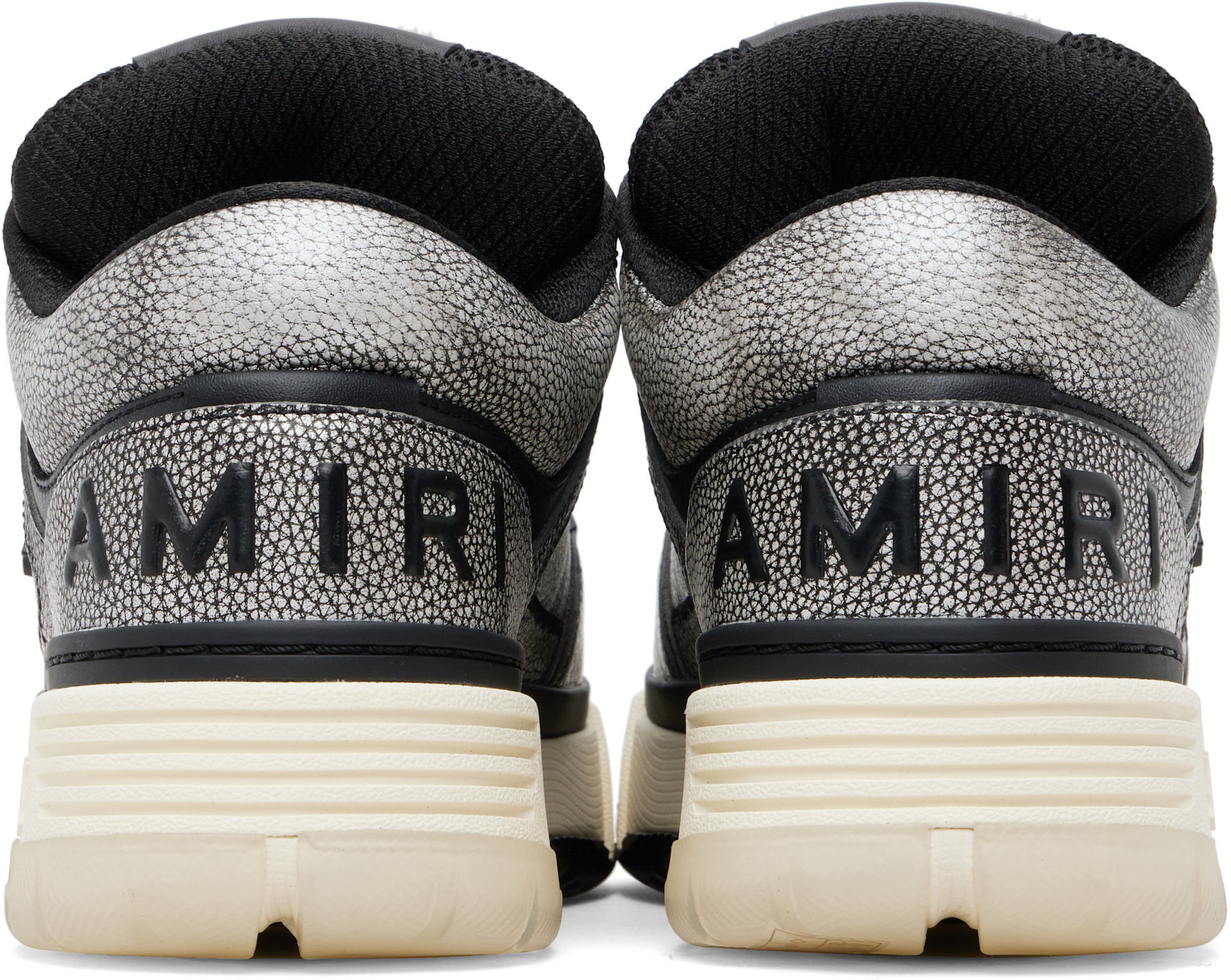 AMIRI: Black Pebbled MA-1 Sneakers | SSENSE