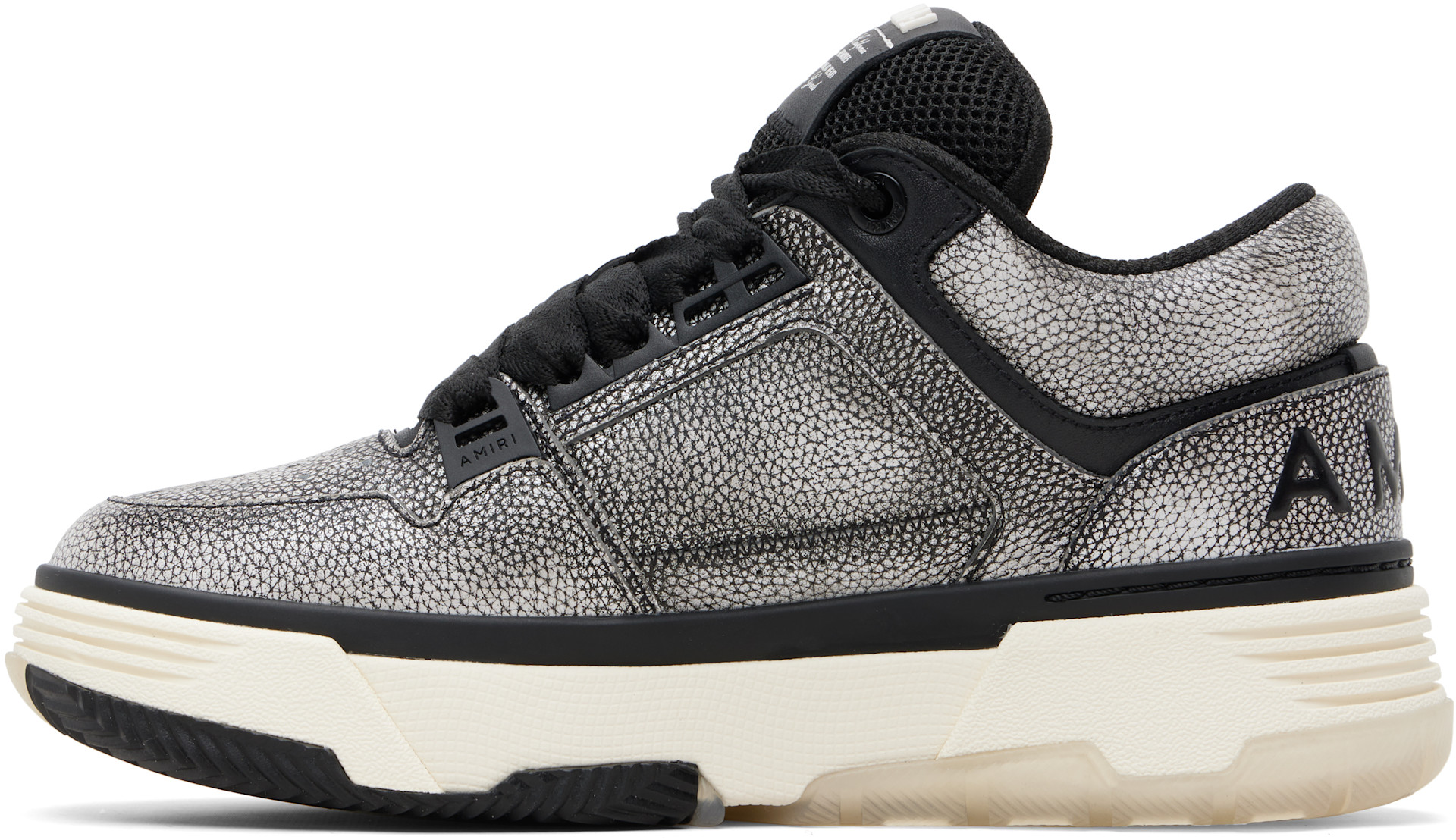 AMIRI: Black Pebbled MA-1 Sneakers | SSENSE