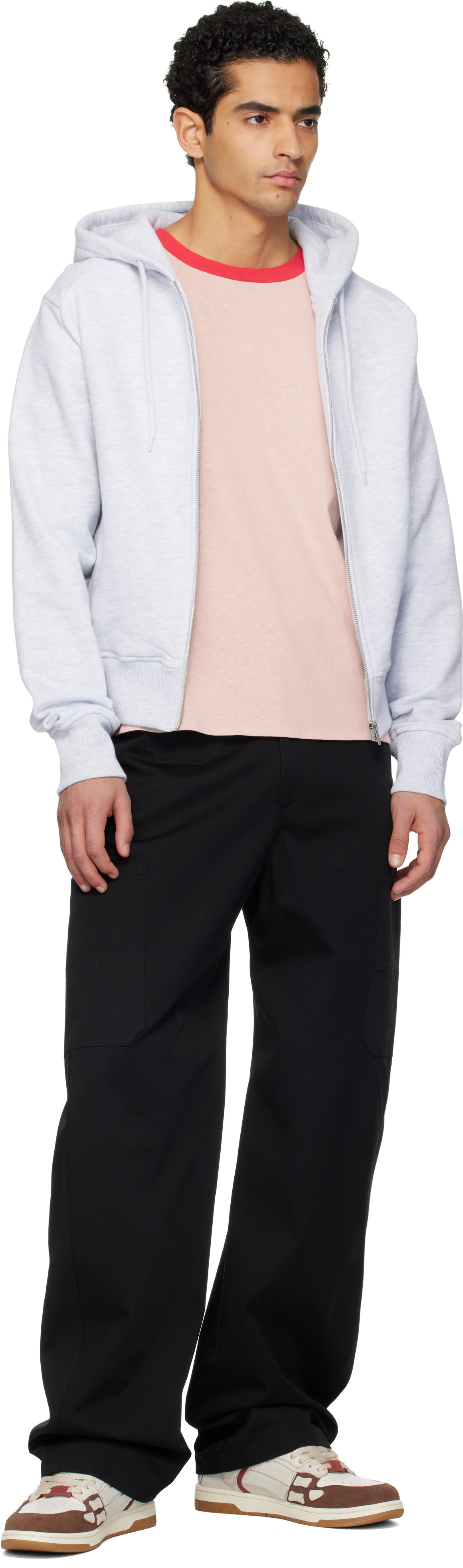 AMIRI: White & Red XL Skel Top Low Sneakers | SSENSE