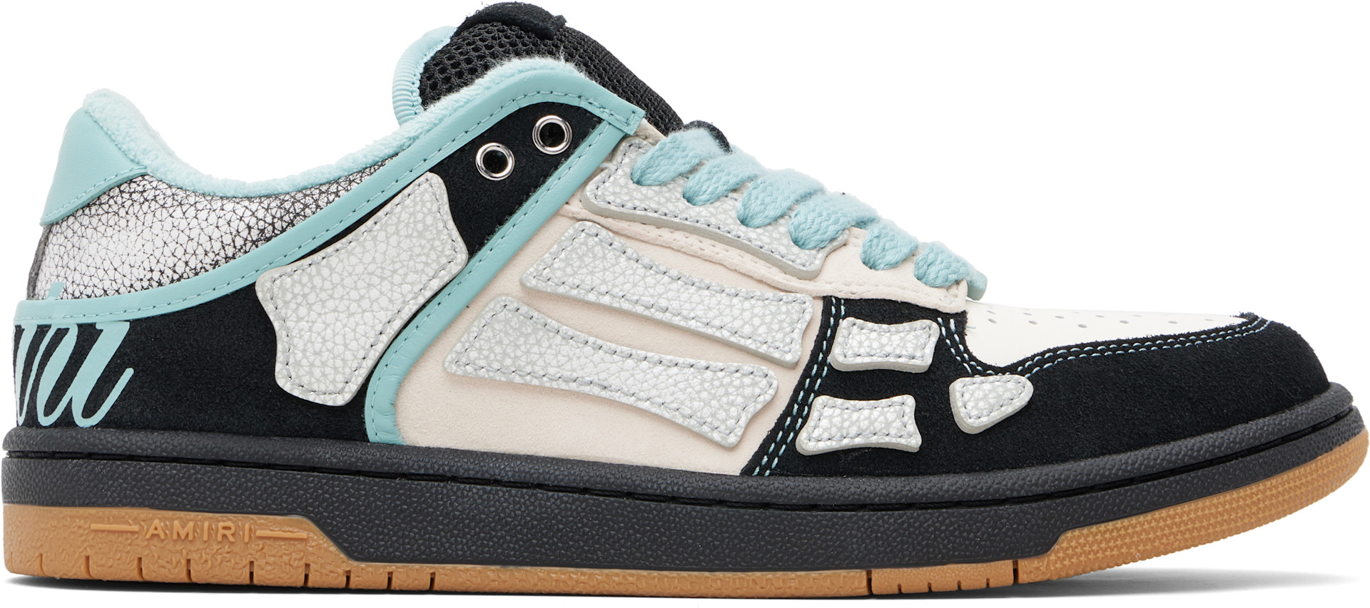 AMIRI - Black & Blue XL Skel Top Low Sneakers
