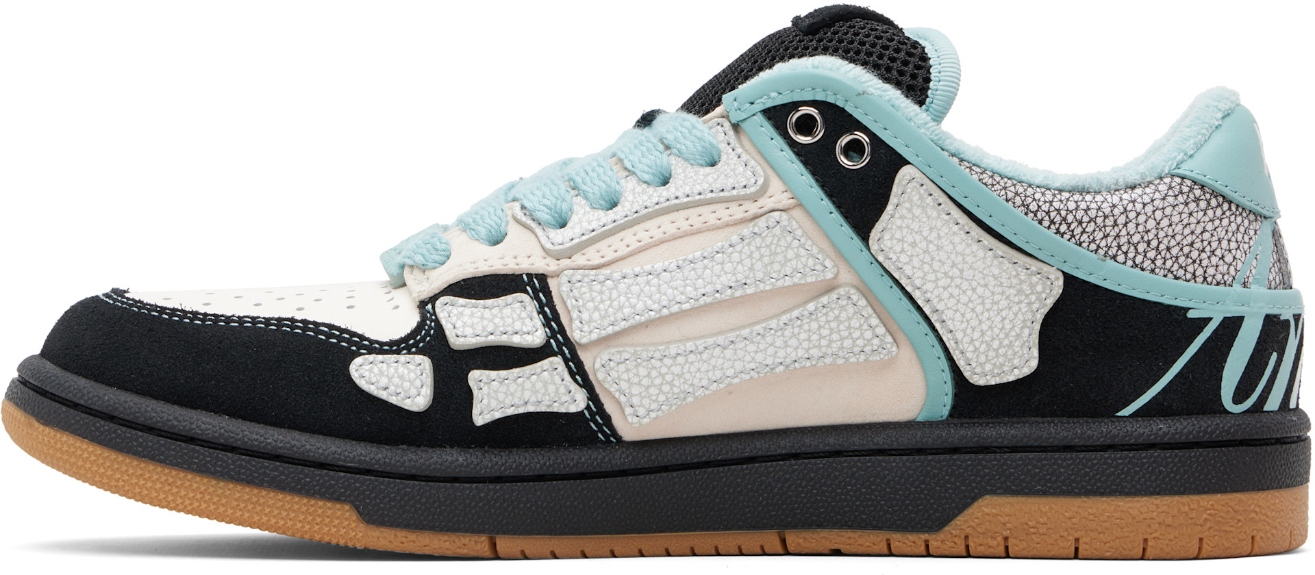 AMIRI - Black & Blue XL Skel Top Low Sneakers