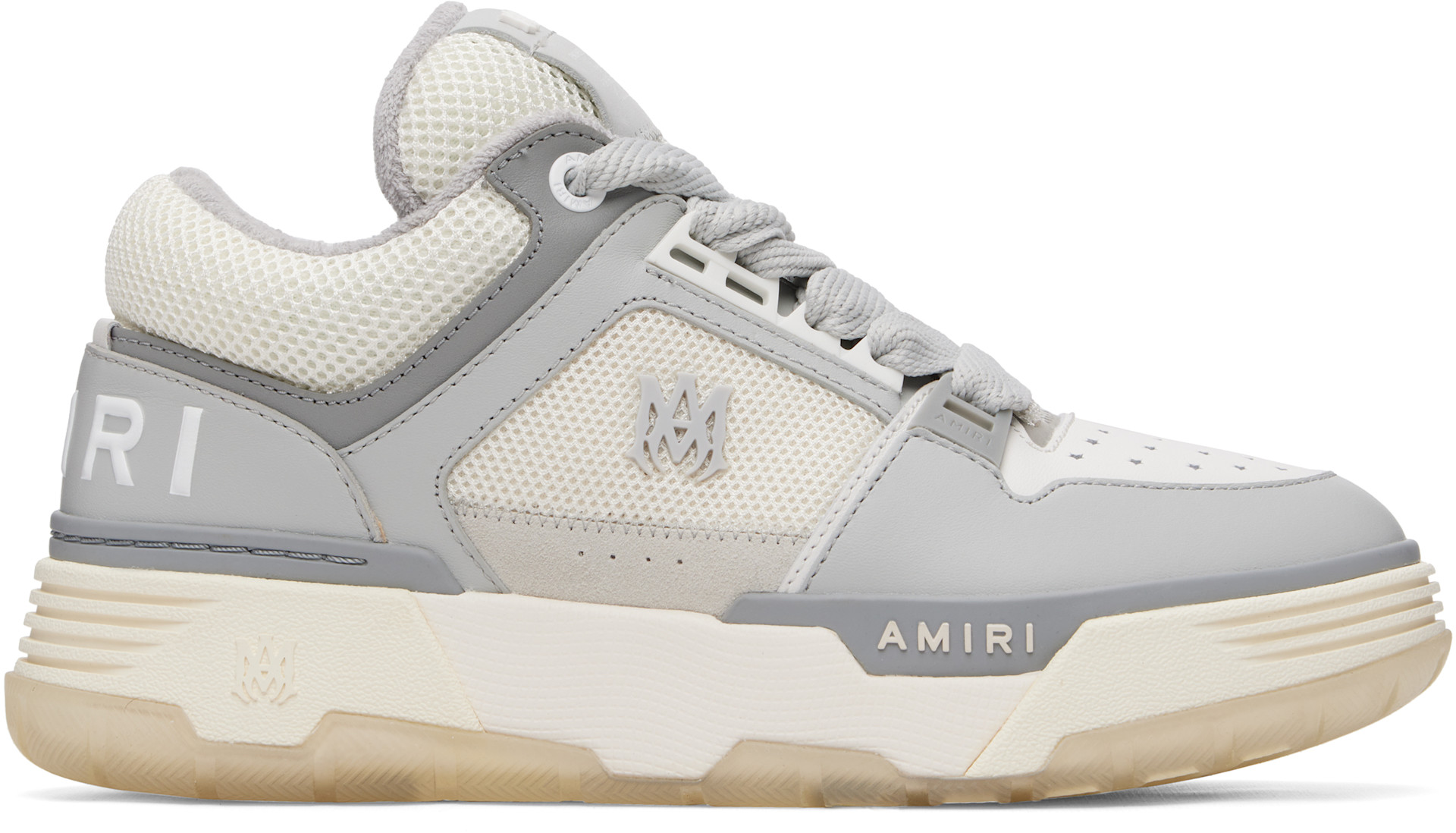 AMIRI: オフホワイト＆グレー MA-1 スニーカー | SSENSE 日本