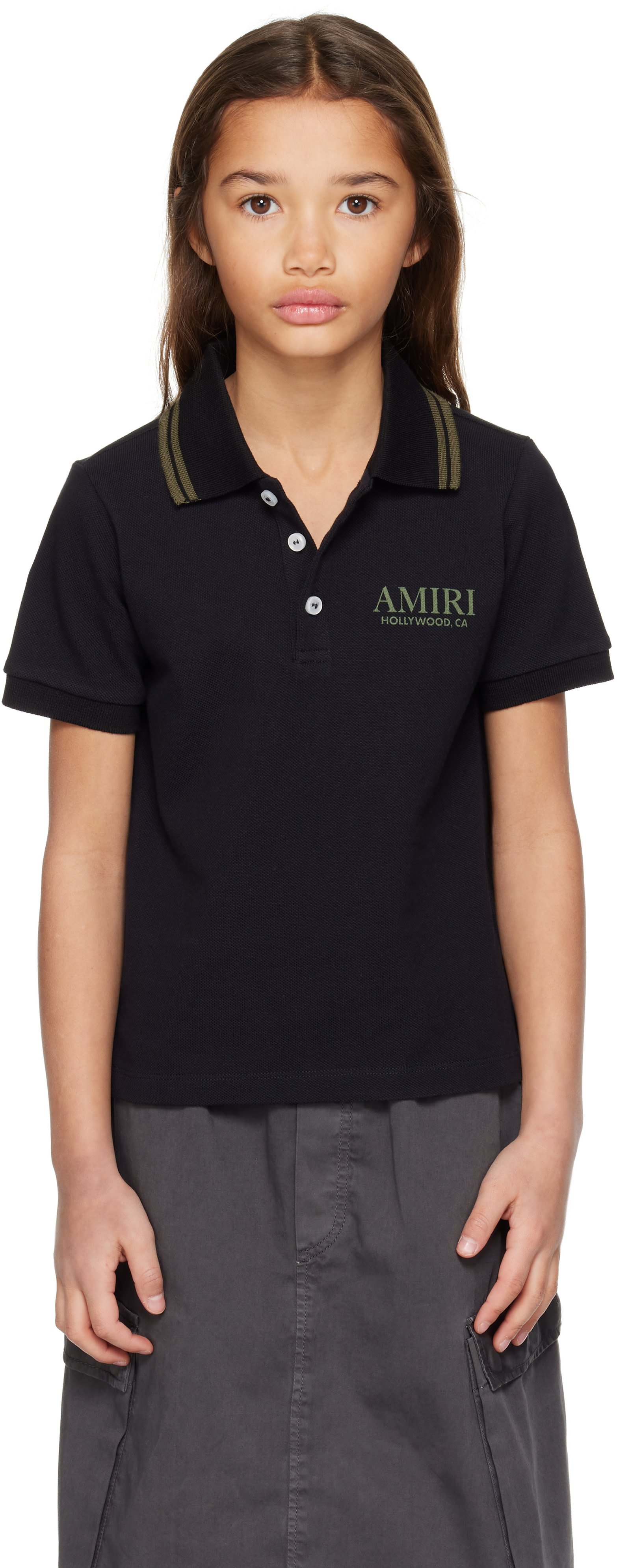AMIRI - Enfant | Polo noir à image d'os