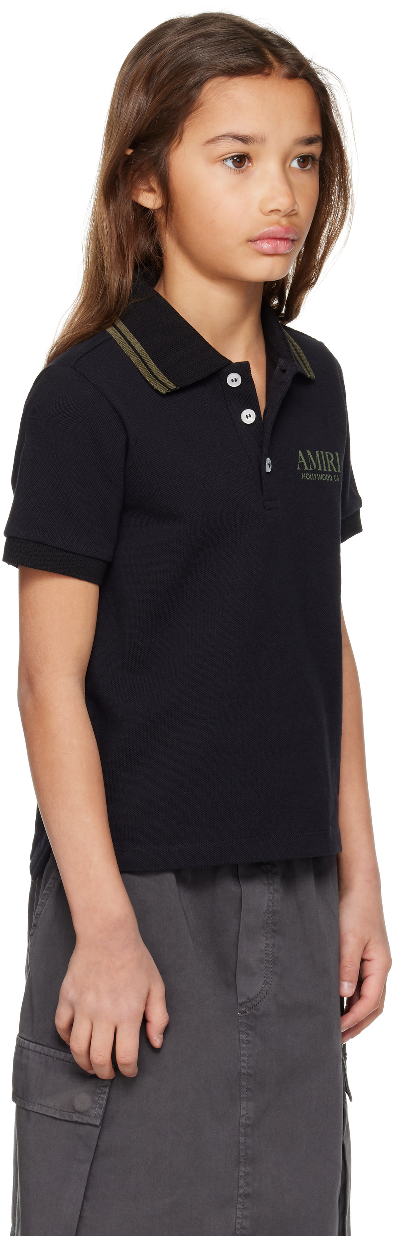 AMIRI - Enfant | Polo noir à image d'os
