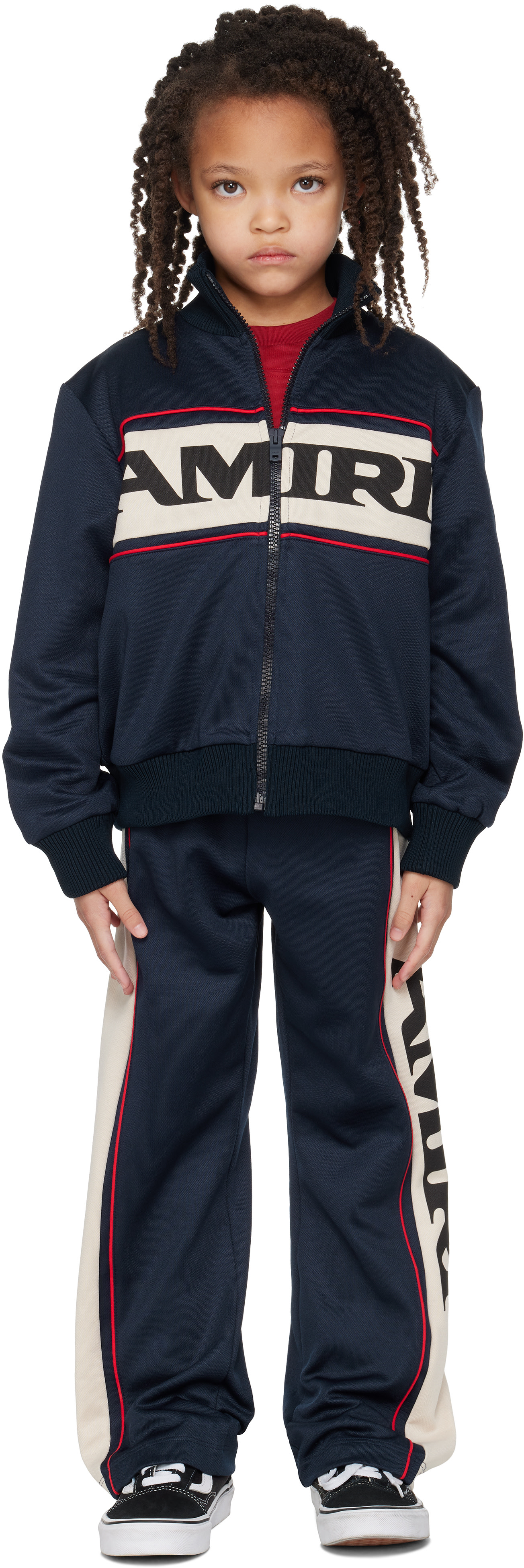 AMIRI レザー調 フットボールジャージ Mサイズ AMIRI: キッズ｜ネイビー 'AMIRI' Sport トラックジャケット | SSENSE 日本