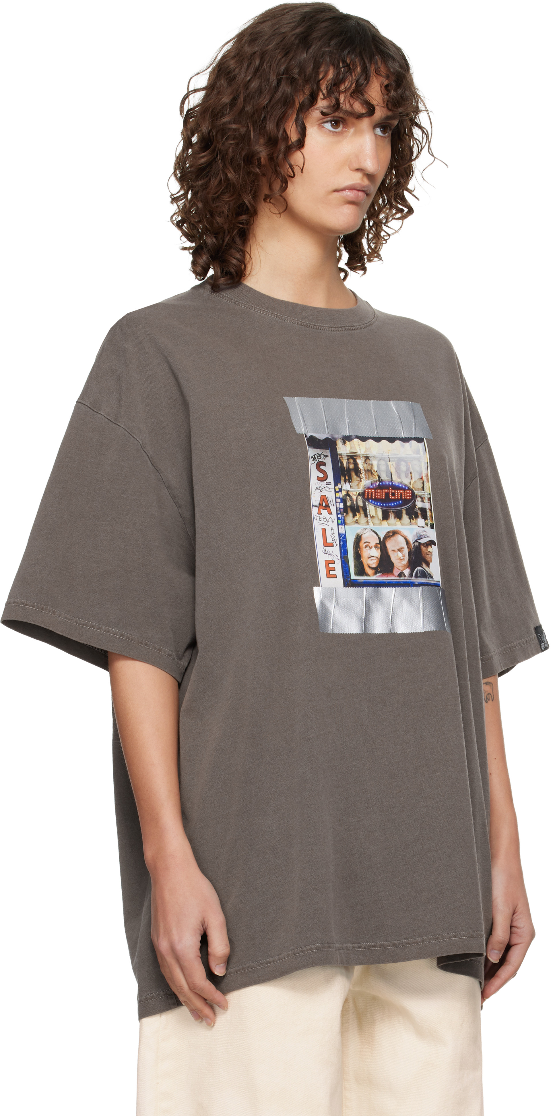 Martine Rose: Brown S/S Oversized 'Salon' T-shirt | SSENSE Denmark
