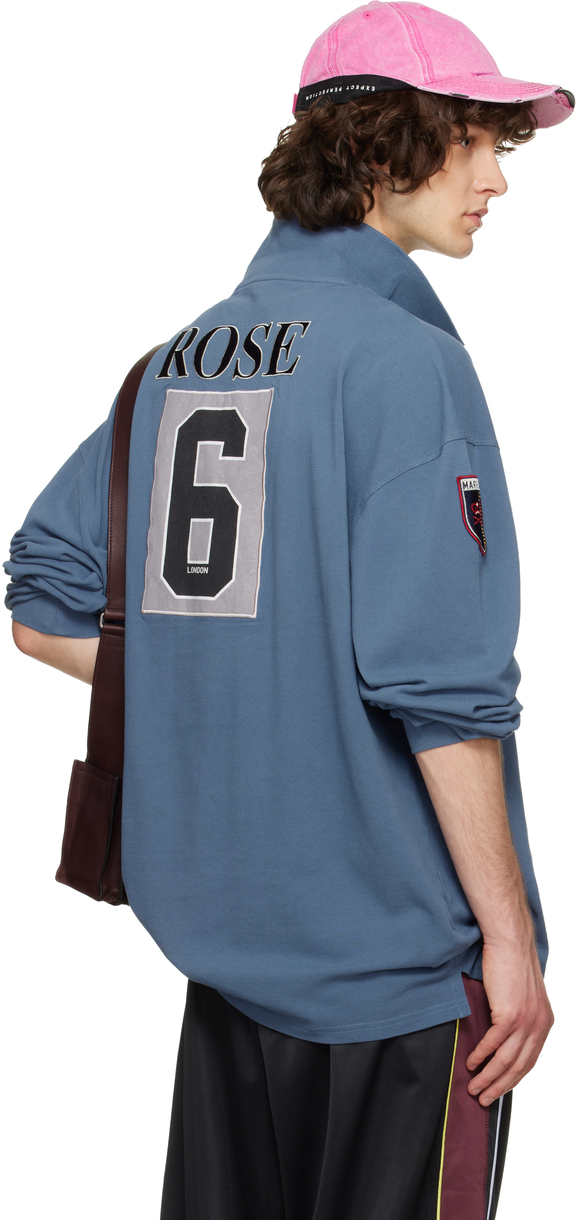 Martine Rose: ネイビー L/S ポロシャツ | SSENSE 日本