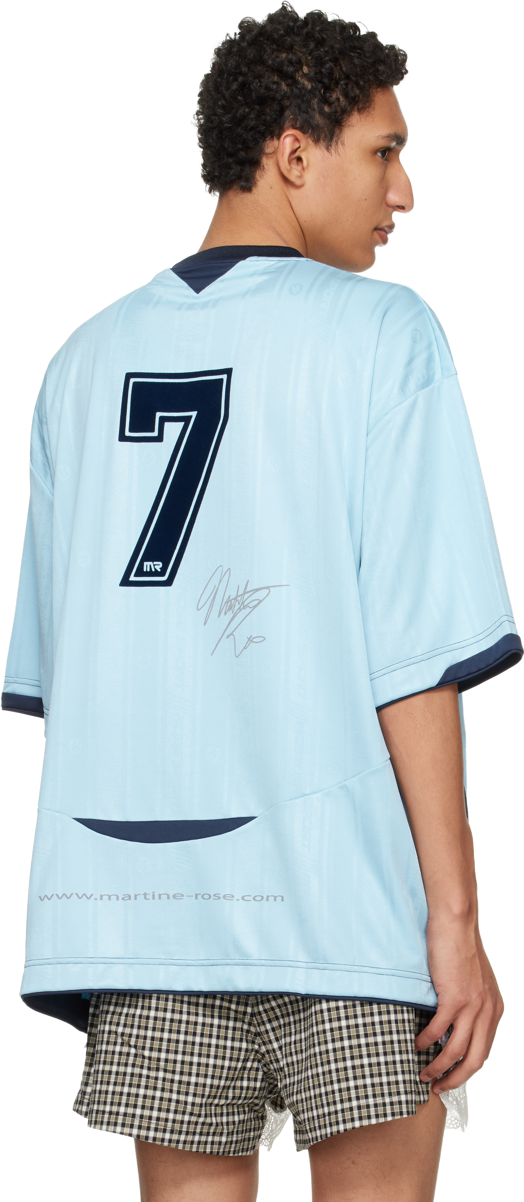 Martine Rose: Blue Football Jersey | SSENSE Canada
