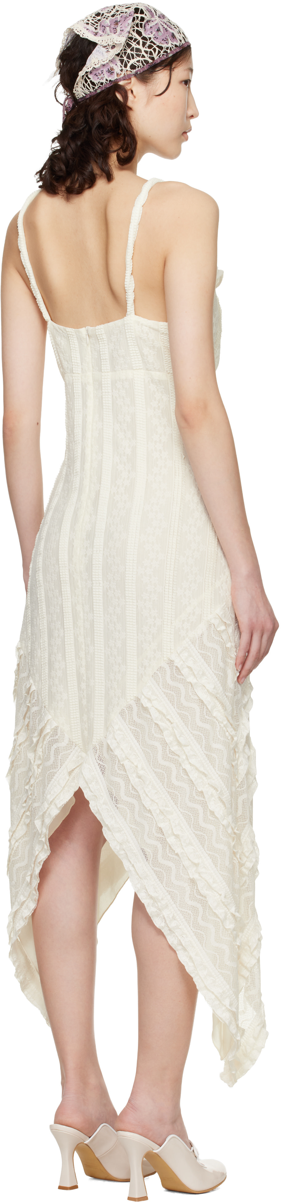cream tailored boucle and chiffon midi dress Long Sleeve Tailoring Boucle Mini Dress in Cream – Roland Mouret