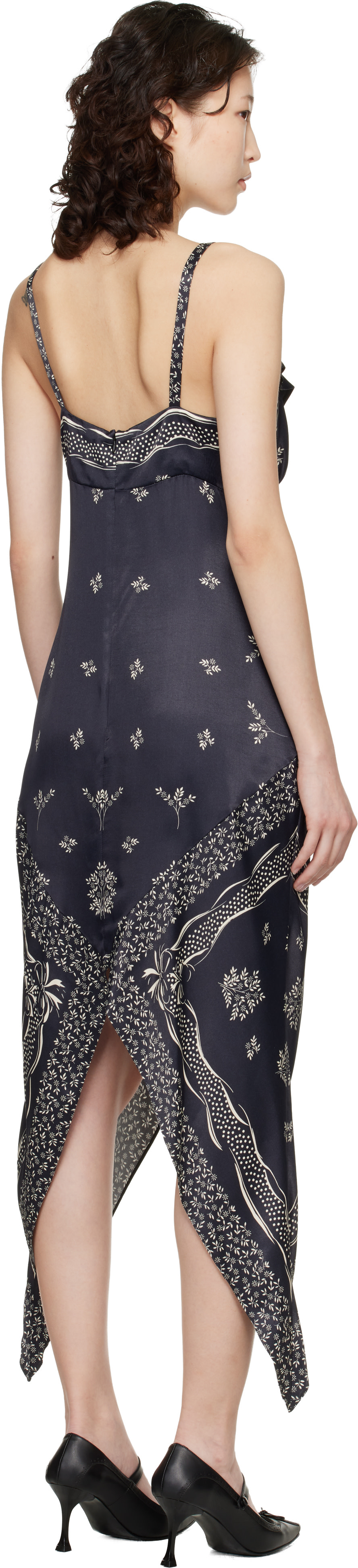 Anna Sui - Robe mouchoir midi noire