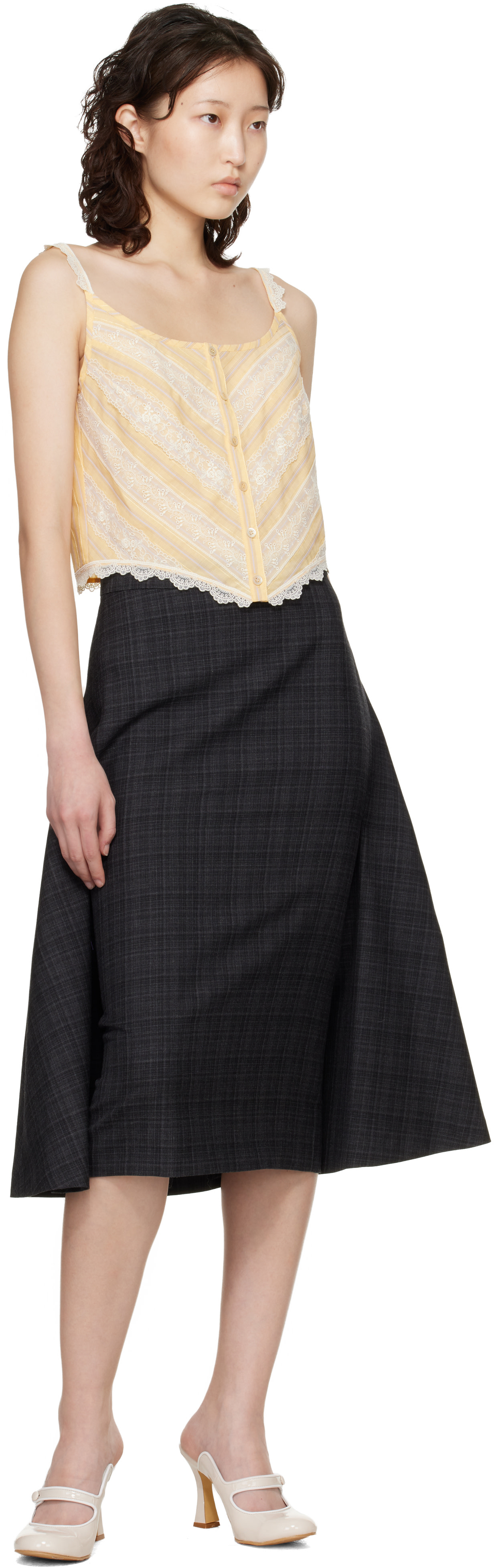 Anna Sui - Haut de style corset jaune