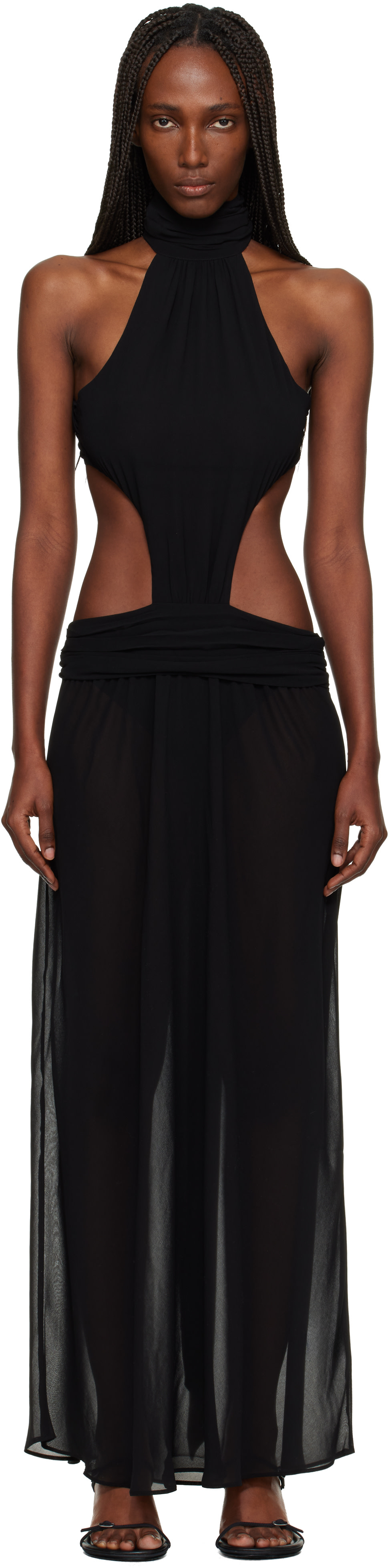 GUIZIO - Robe longue Marais noire