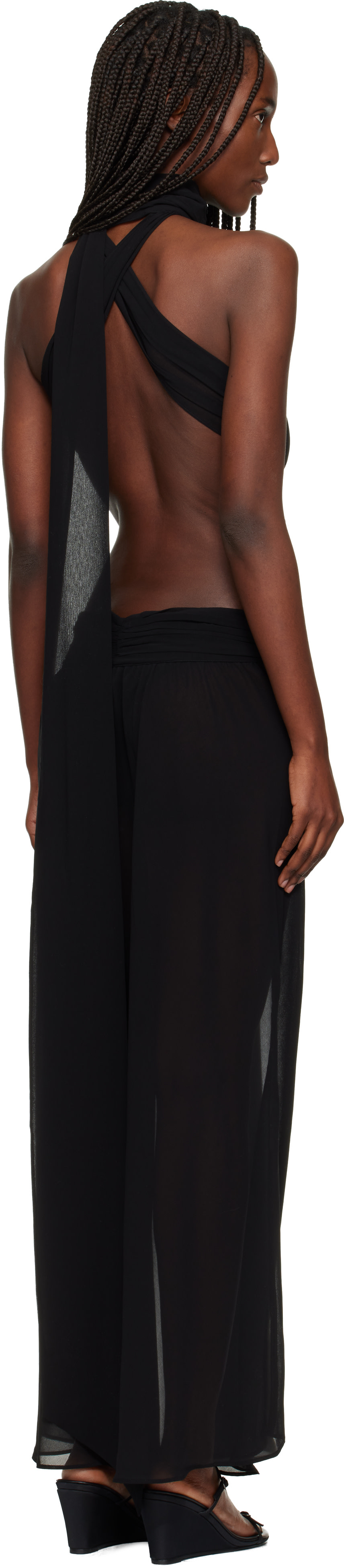 GUIZIO - Robe longue Marais noire
