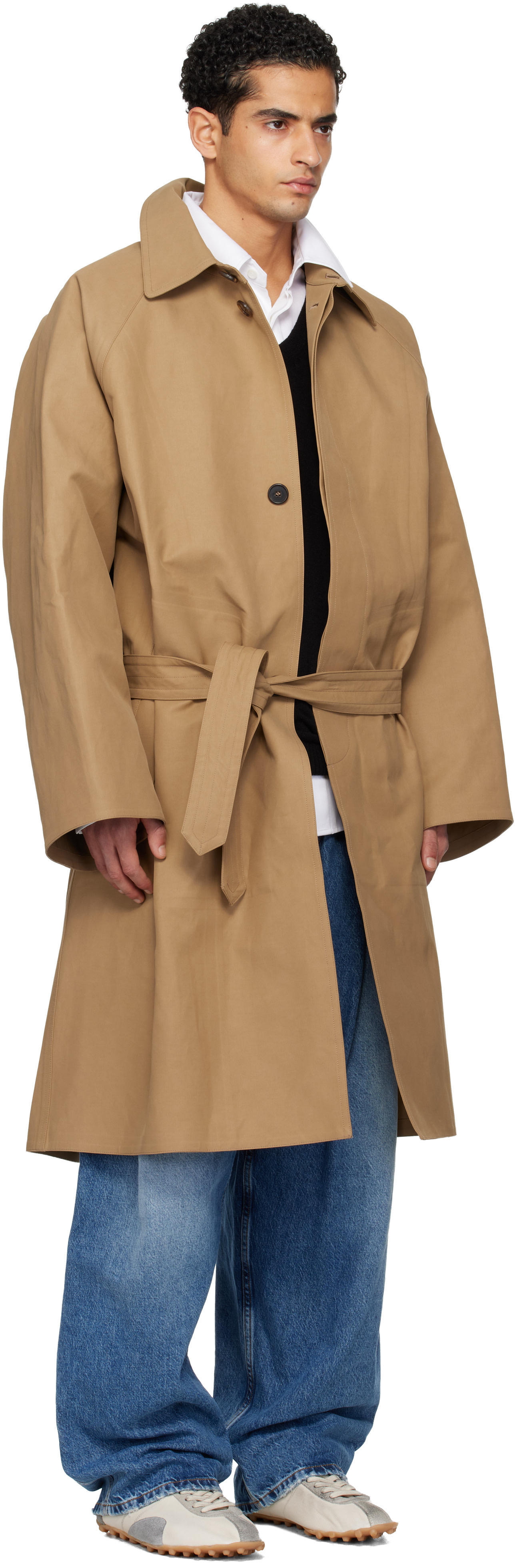 Hed Mayner - Tan Twill Trench Coat