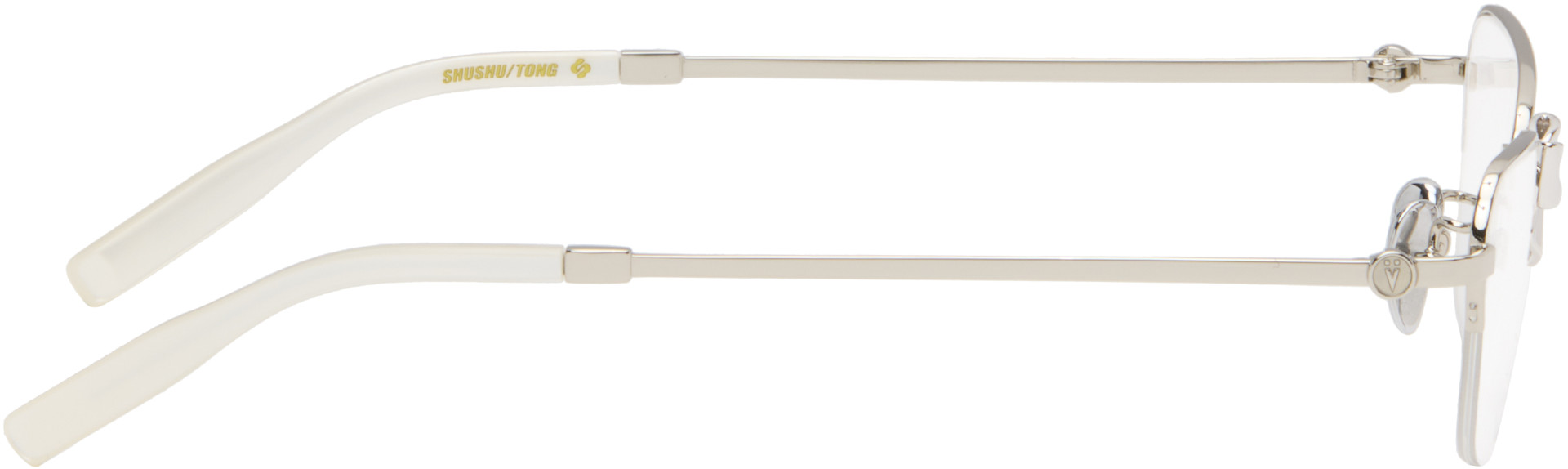 新発売Shushutong YVMIN 金属伊達メガネ　リボン②18k金 Shushu/Tong: シルバー YVMINエディション Metal Bowknot メガネ