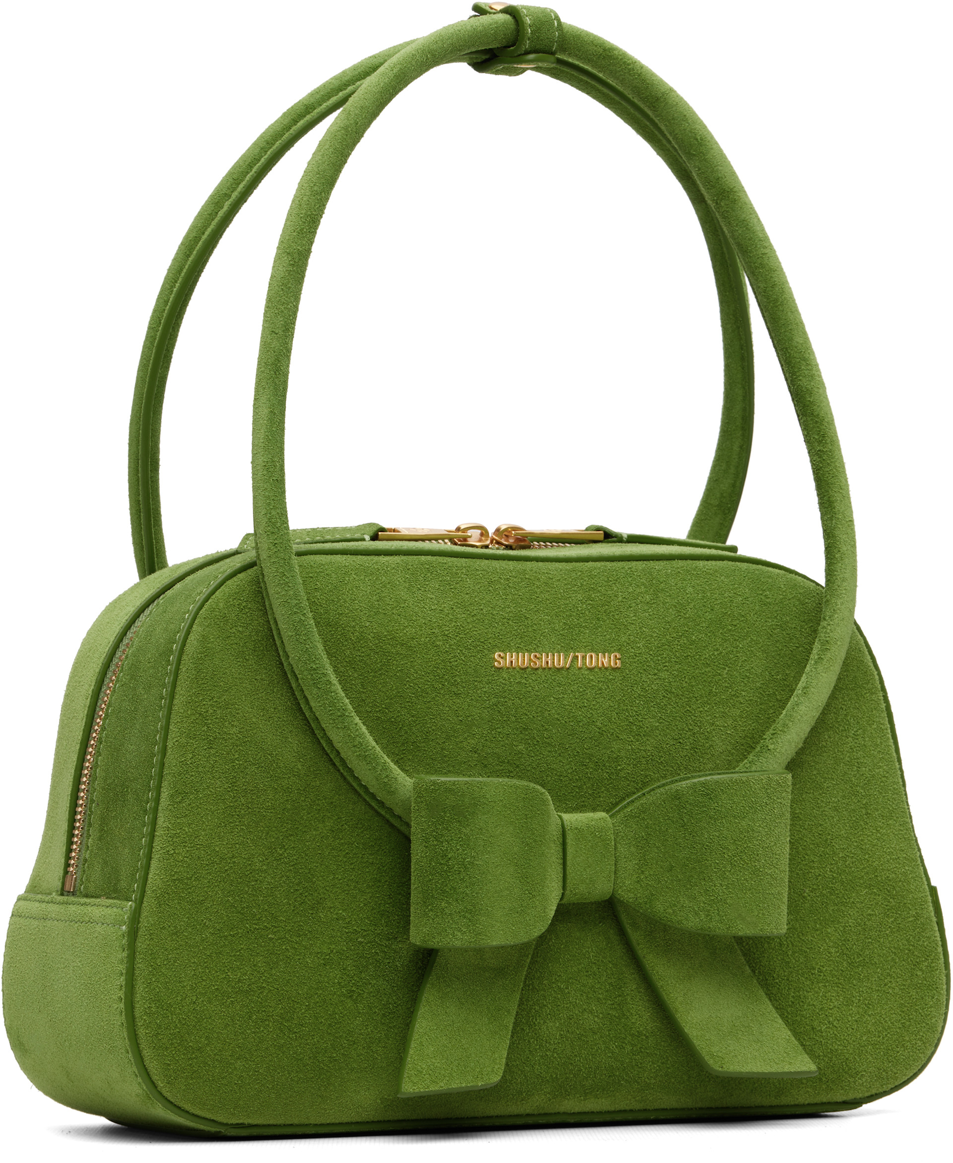 Shushu tong バッグ SHUSHU/TONG: Green Bow Ring Handle Bag | SSENSE