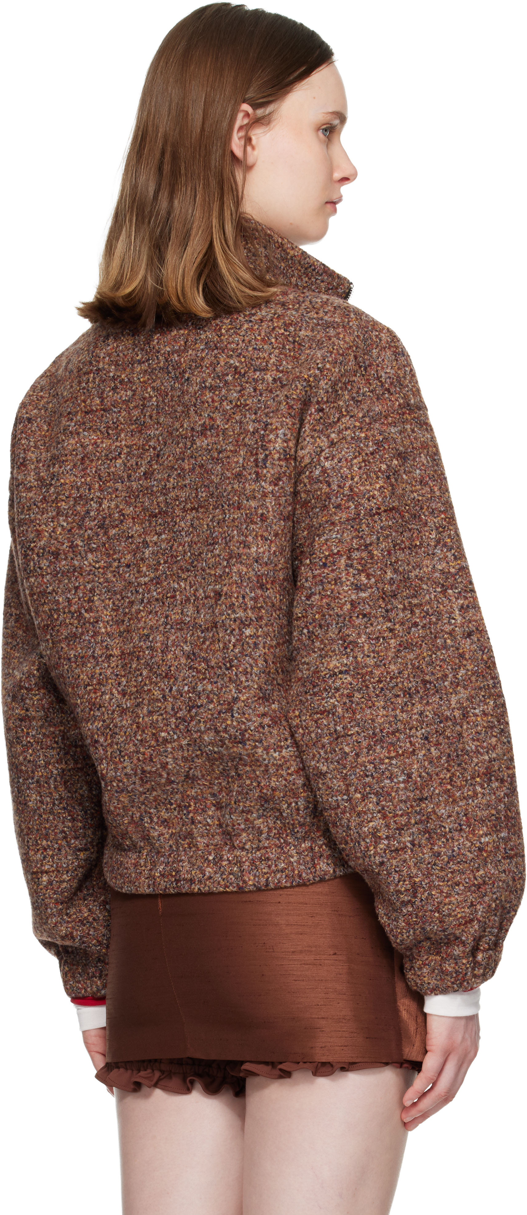 SHUSHU/TONG - Pull brun à col droit
