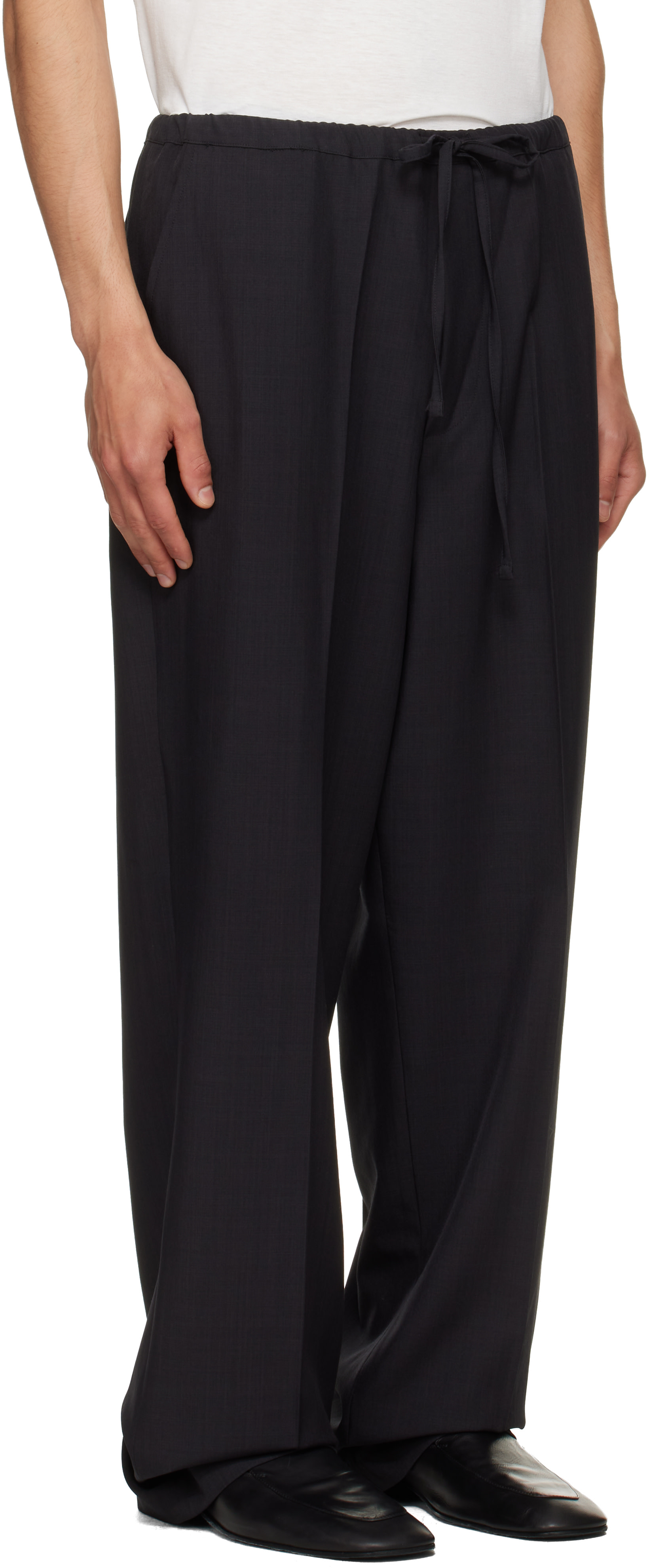 Second/Layer - Pantalon ample Primo noir