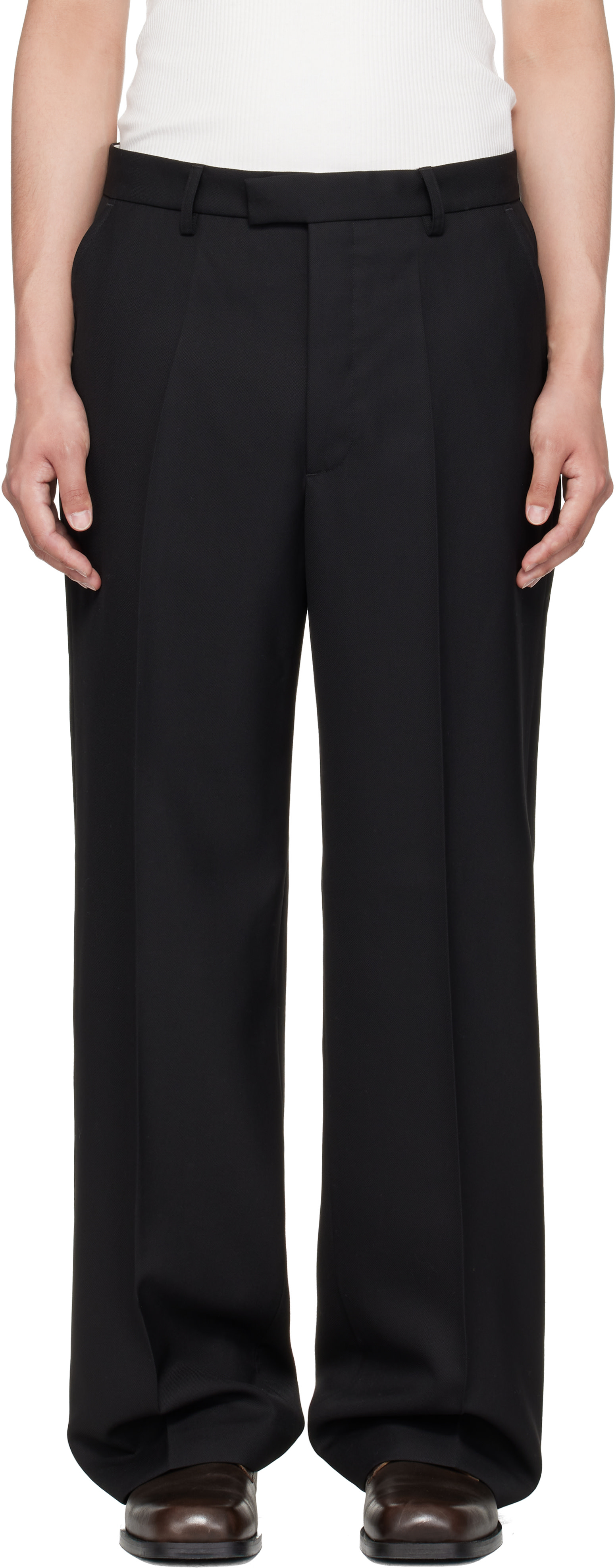 Second/Layer - Pantalon Primo décontracté noir