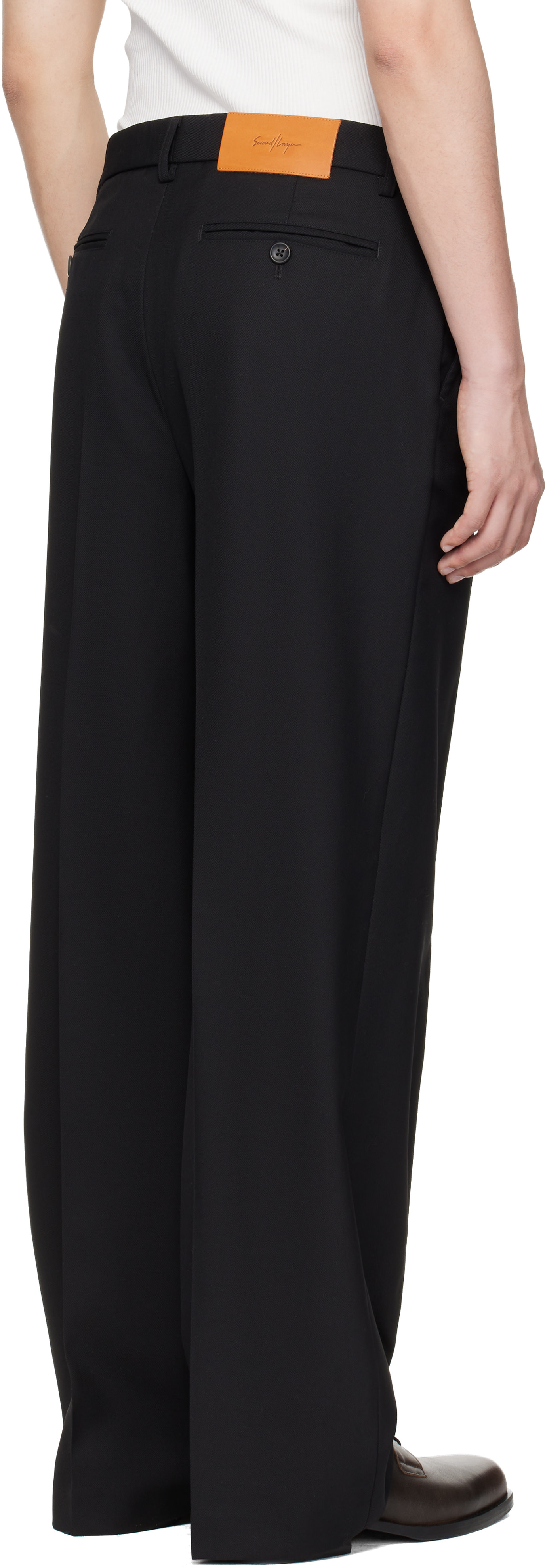Second/Layer - Pantalon Primo décontracté noir