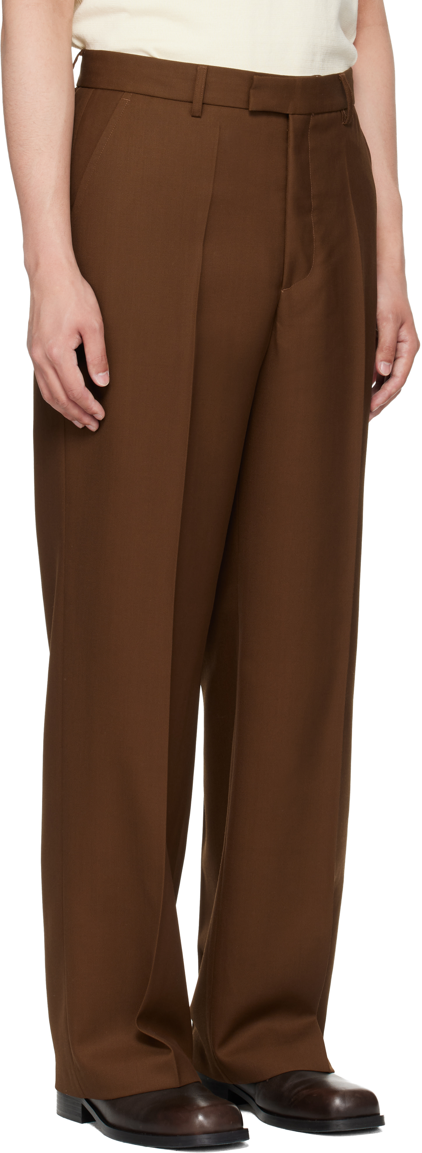Second/Layer - Pantalon Primo décontracté brun